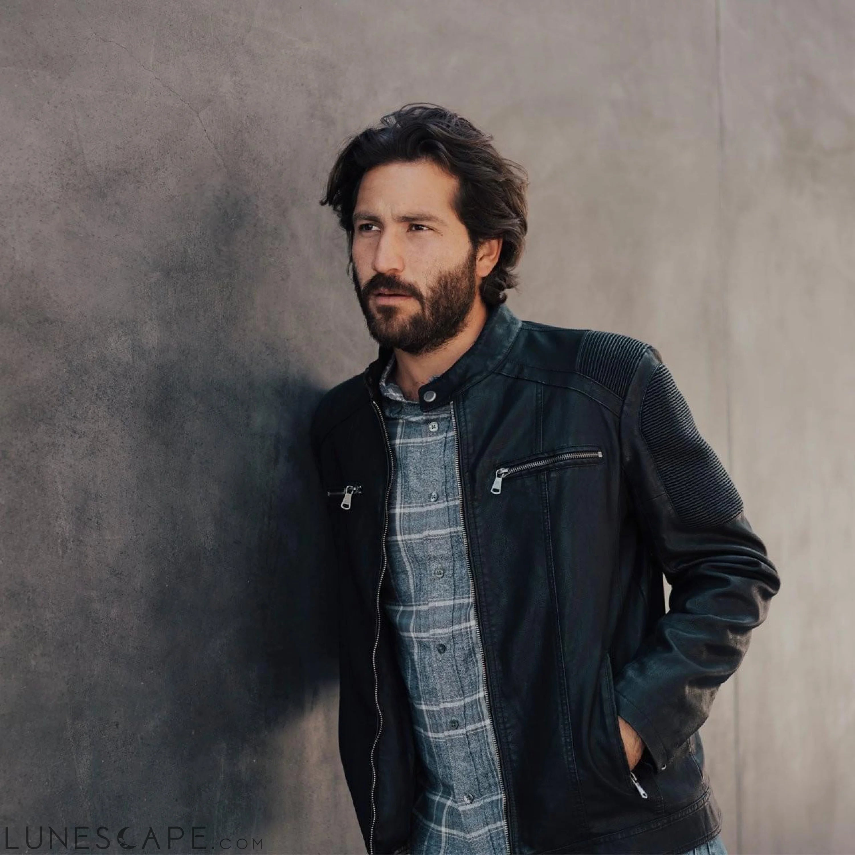 Justin Vegan Leather Jacket LUNESCAPE