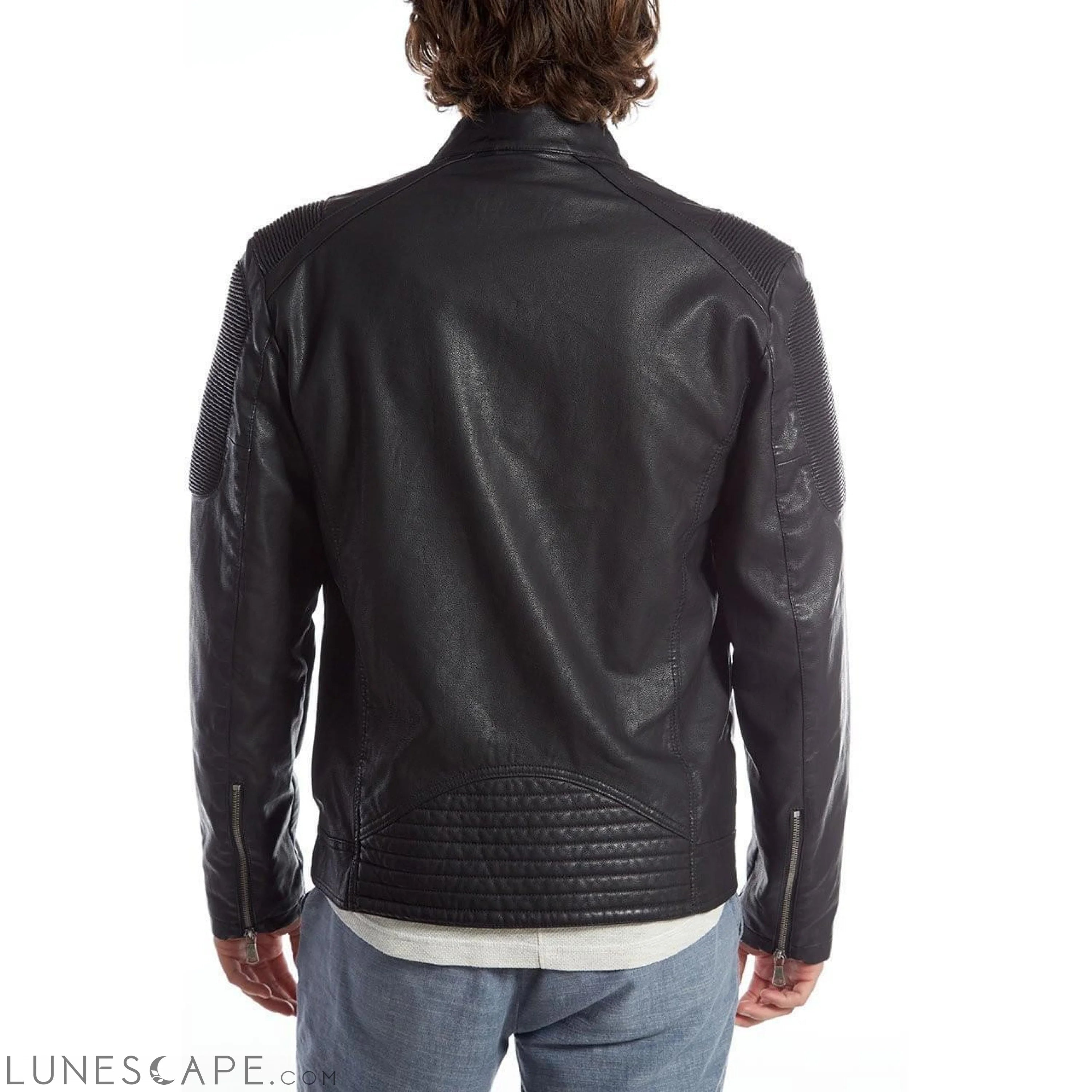 Justin Vegan Leather Jacket LUNESCAPE