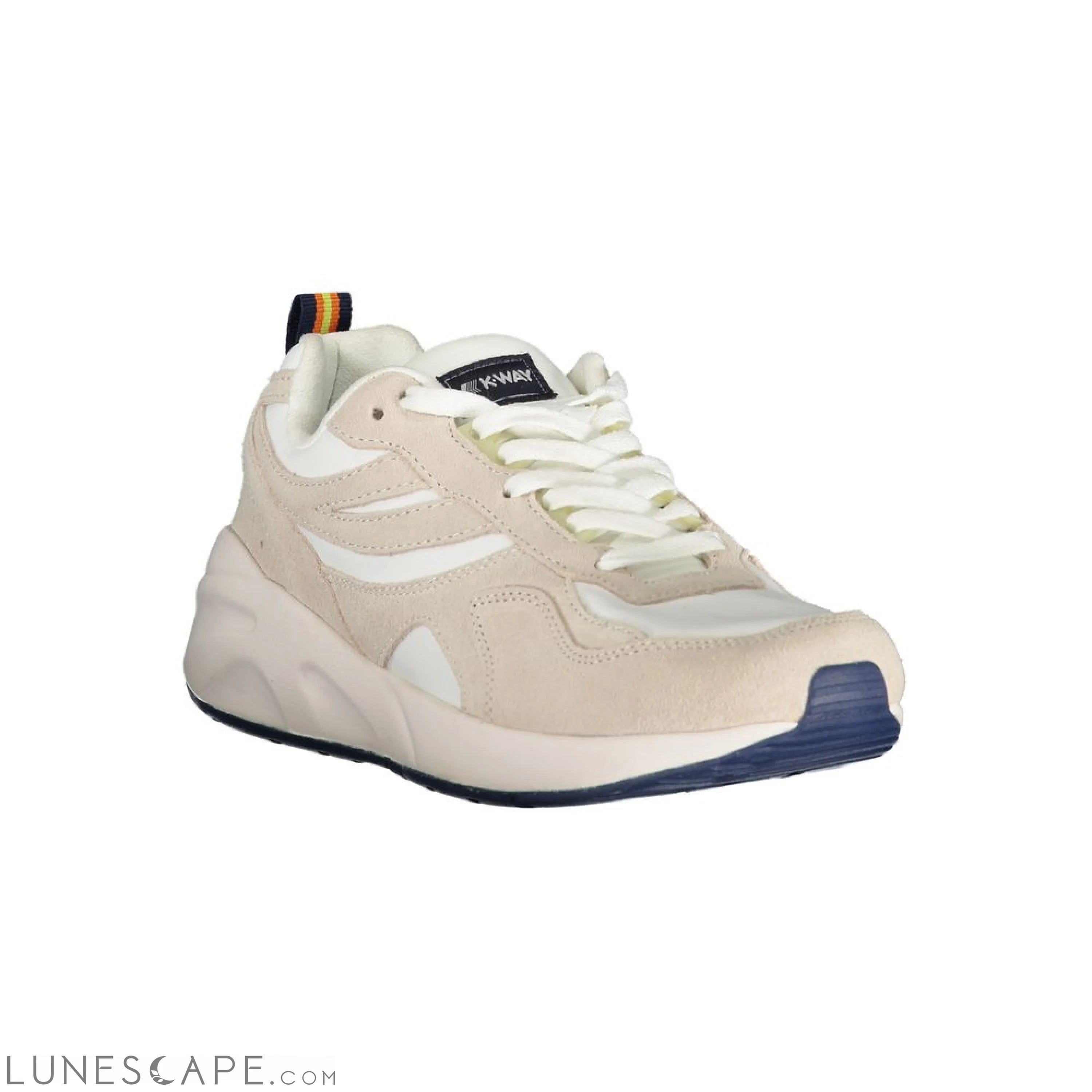 K-WAY Beige Lace-Up Sneakers with Contrast Details LUNESCAPE