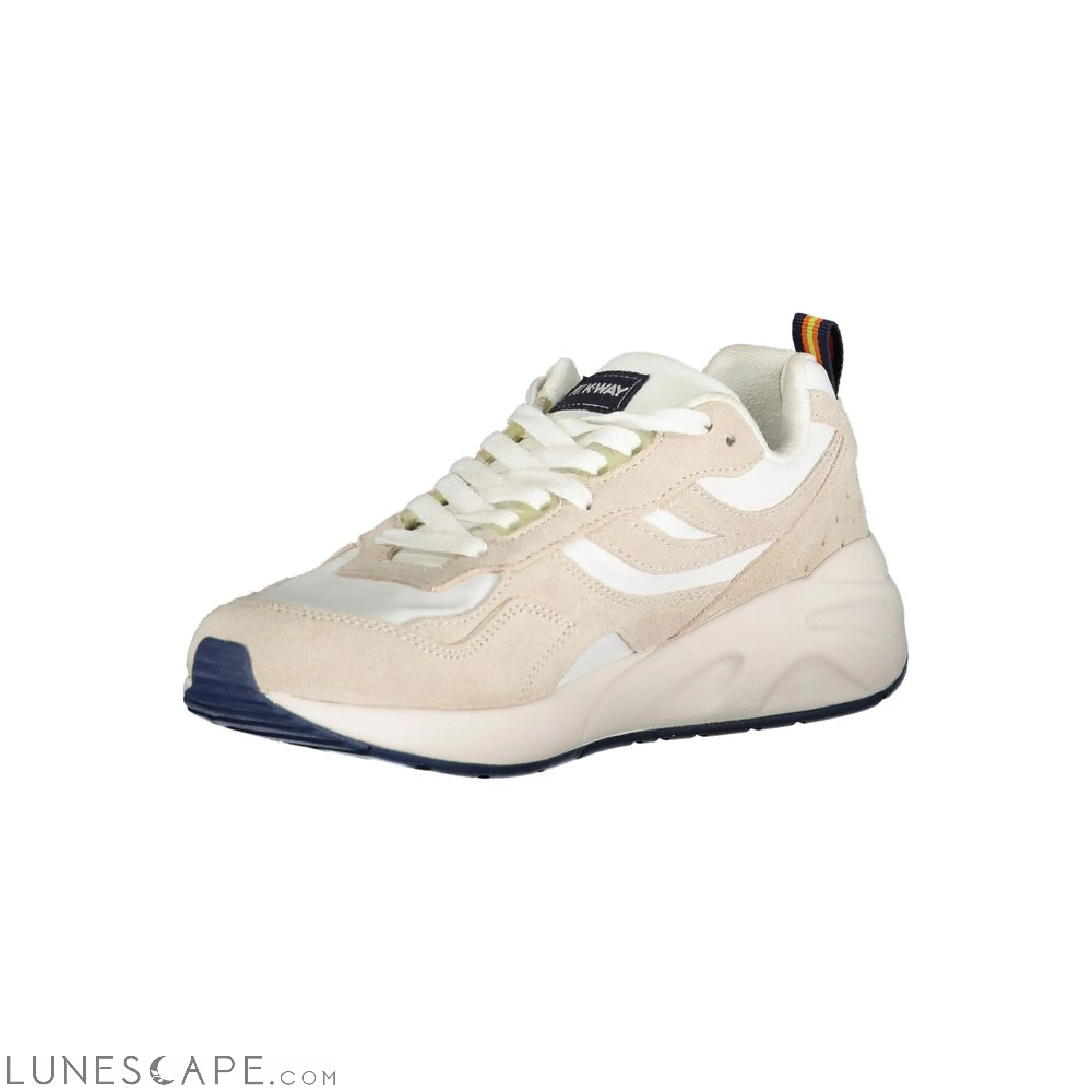 K-WAY Beige Lace-Up Sneakers with Contrast Details LUNESCAPE