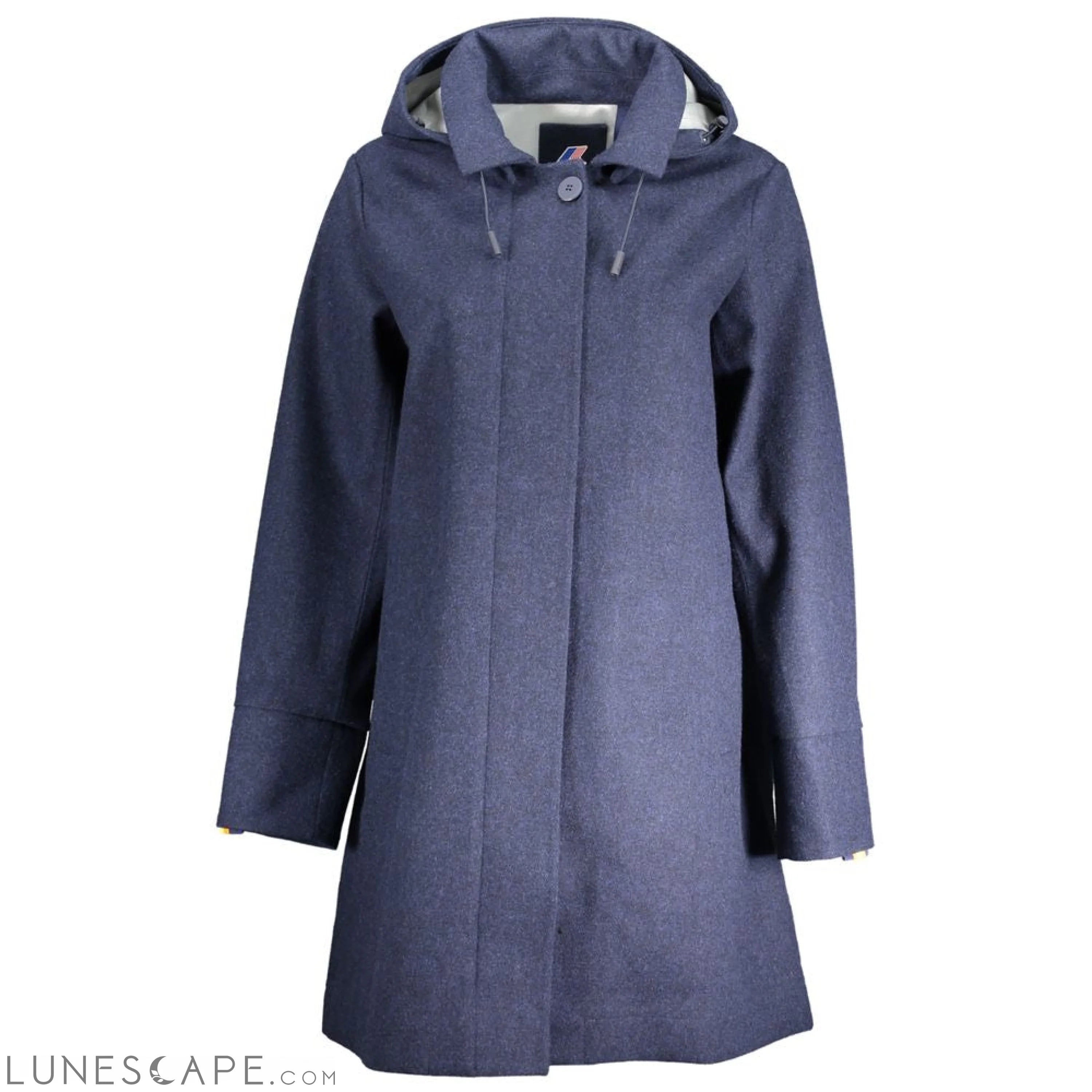 K-WAY Blue Polyester Coat LUNESCAPE