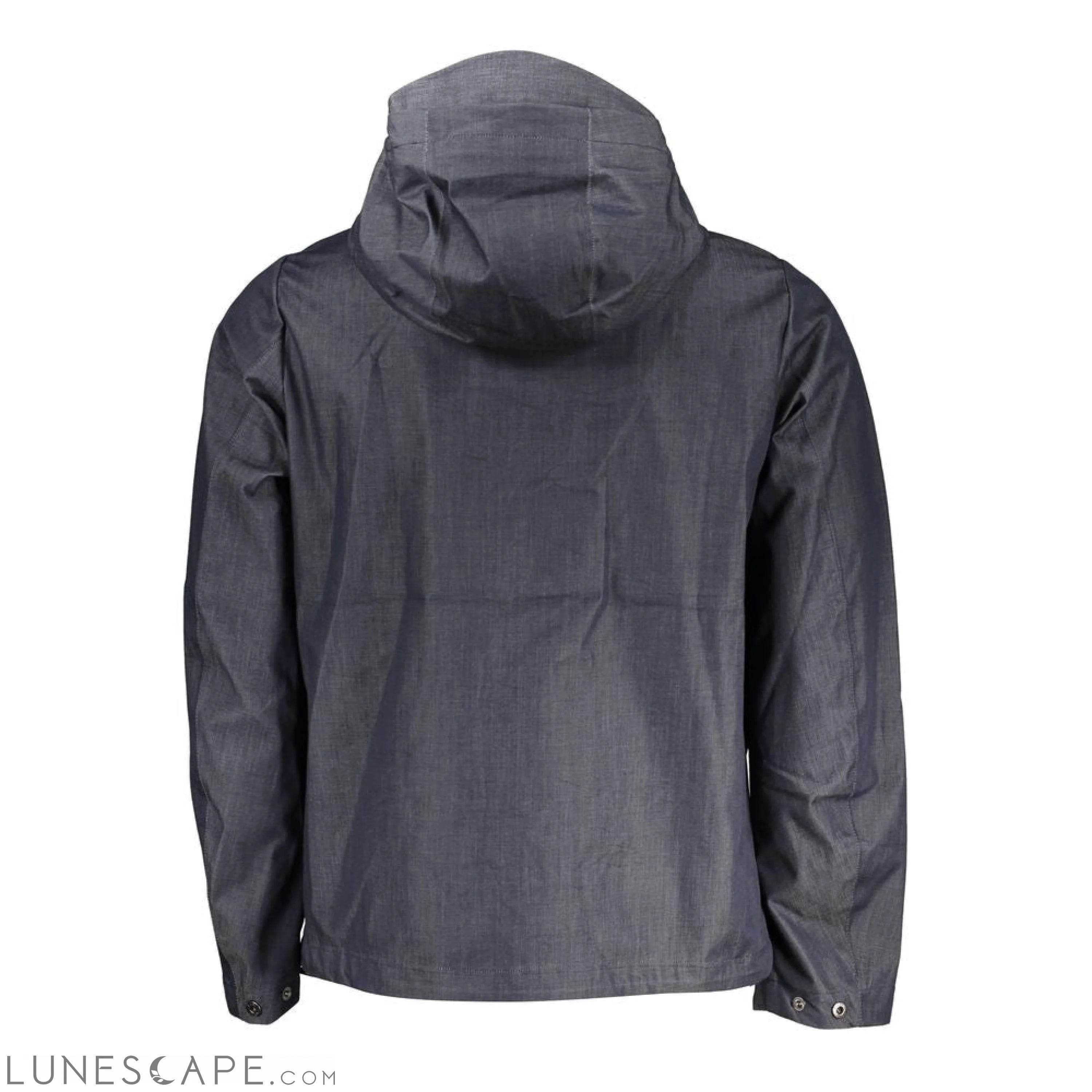 K-WAY Chic Blue Cotton Hooded Sports Jacket Field Jackets - Men