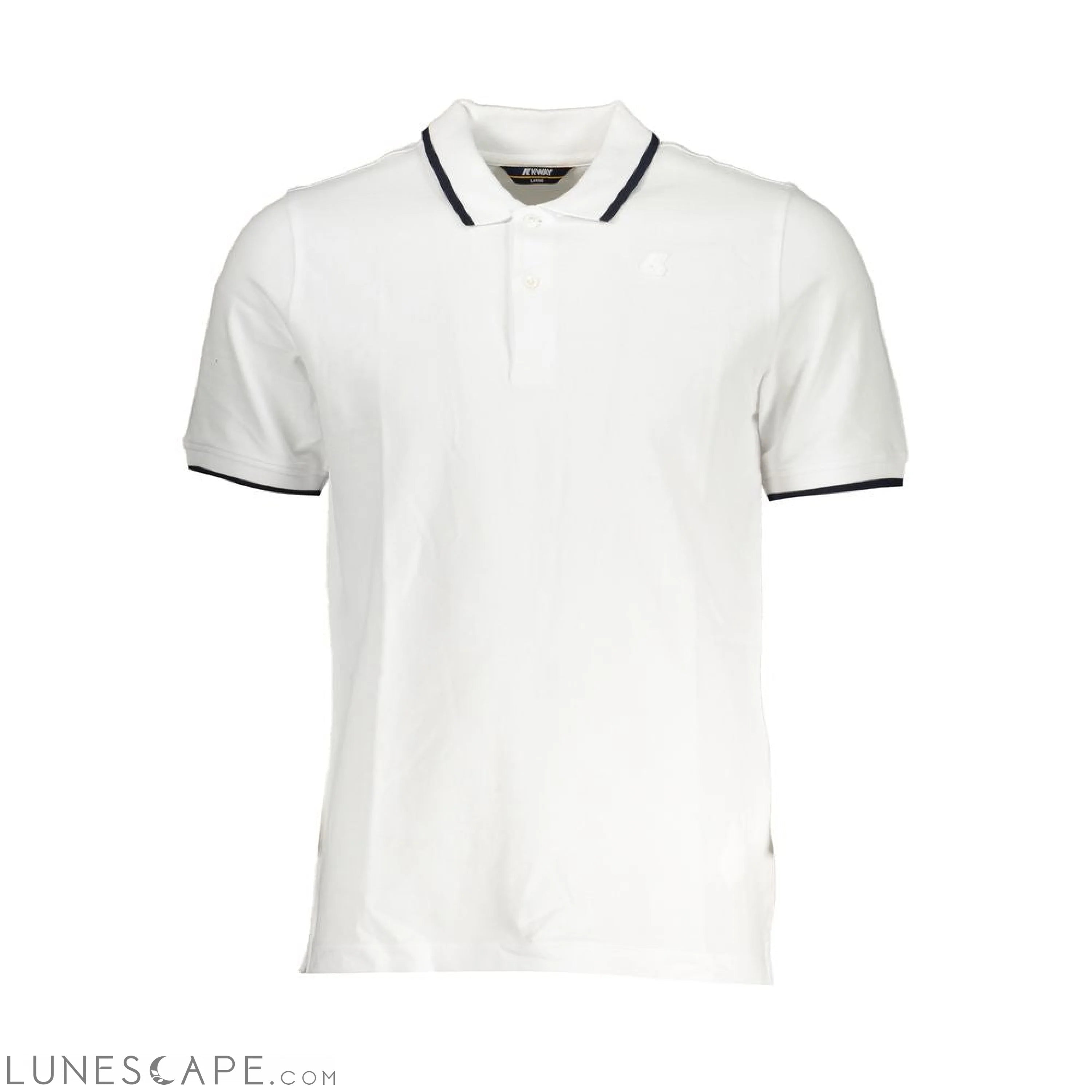 K-WAY Chic White Contrast Detail Polo Shirt LUNESCAPE