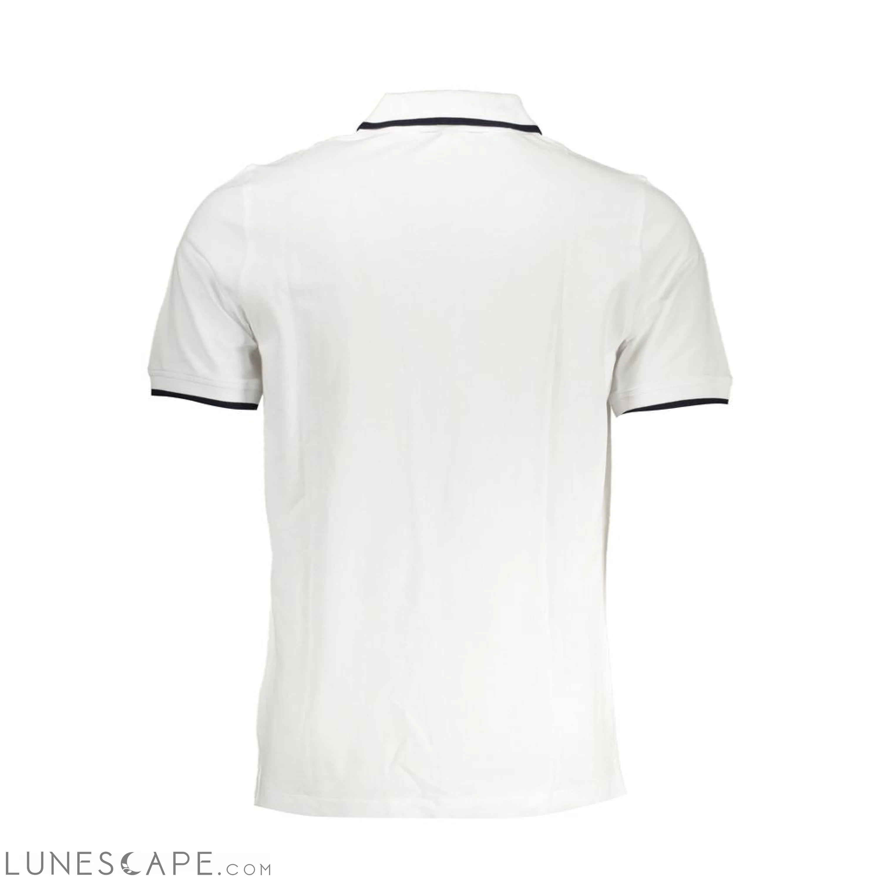 K-WAY Chic White Contrast Detail Polo Shirt LUNESCAPE