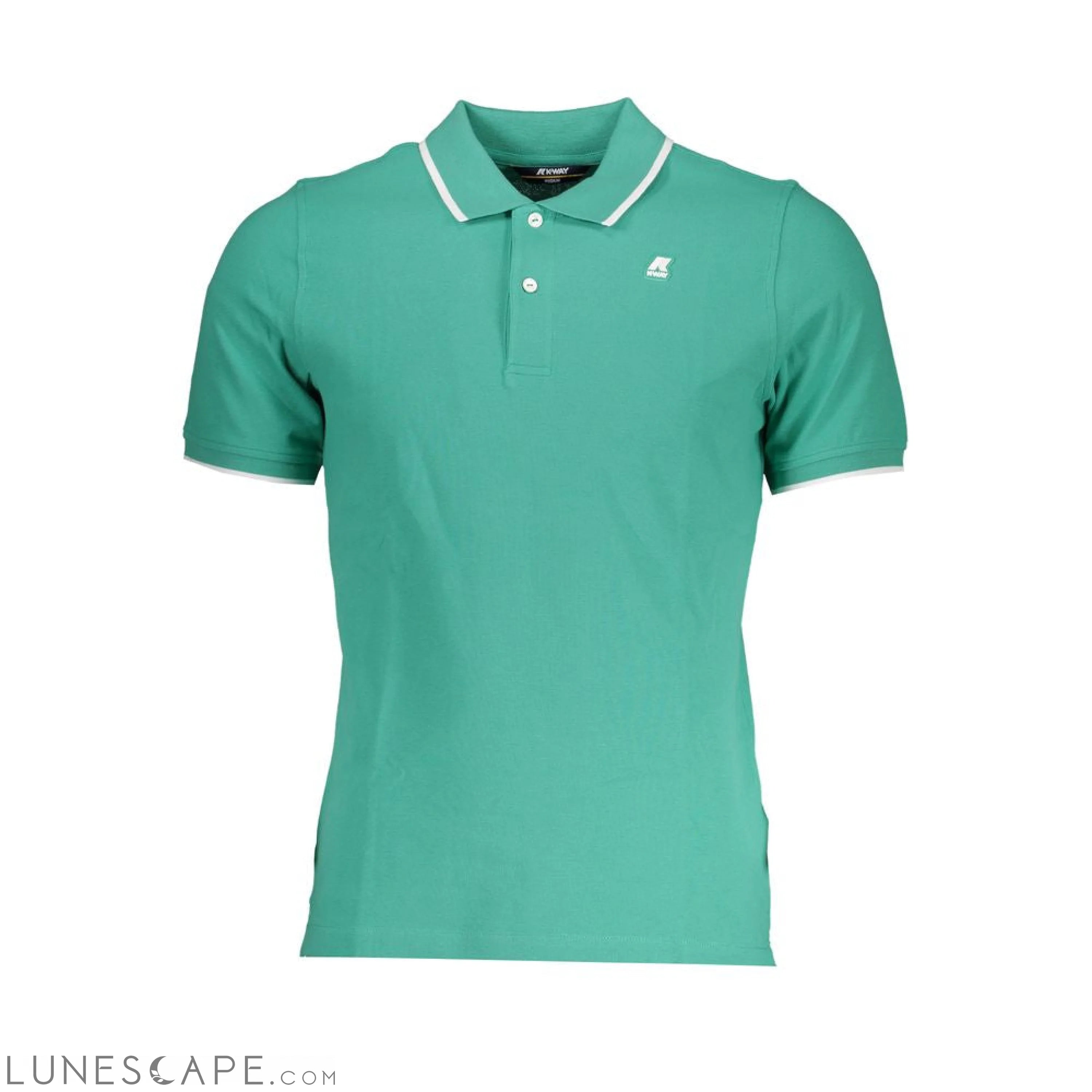 K-WAY Elegant Green Cotton Stretch Polo Shirt LUNESCAPE