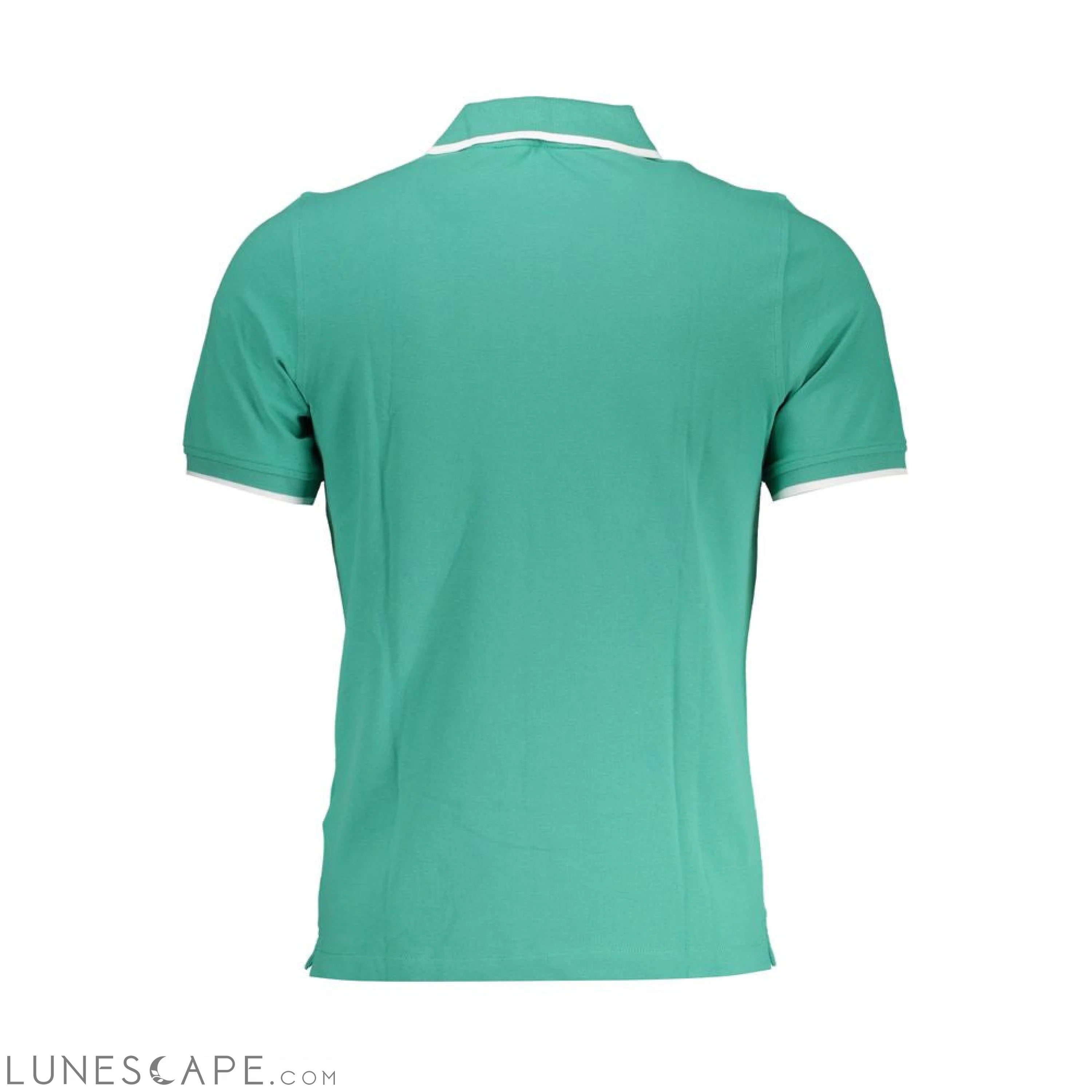 K-WAY Elegant Green Cotton Stretch Polo Shirt LUNESCAPE