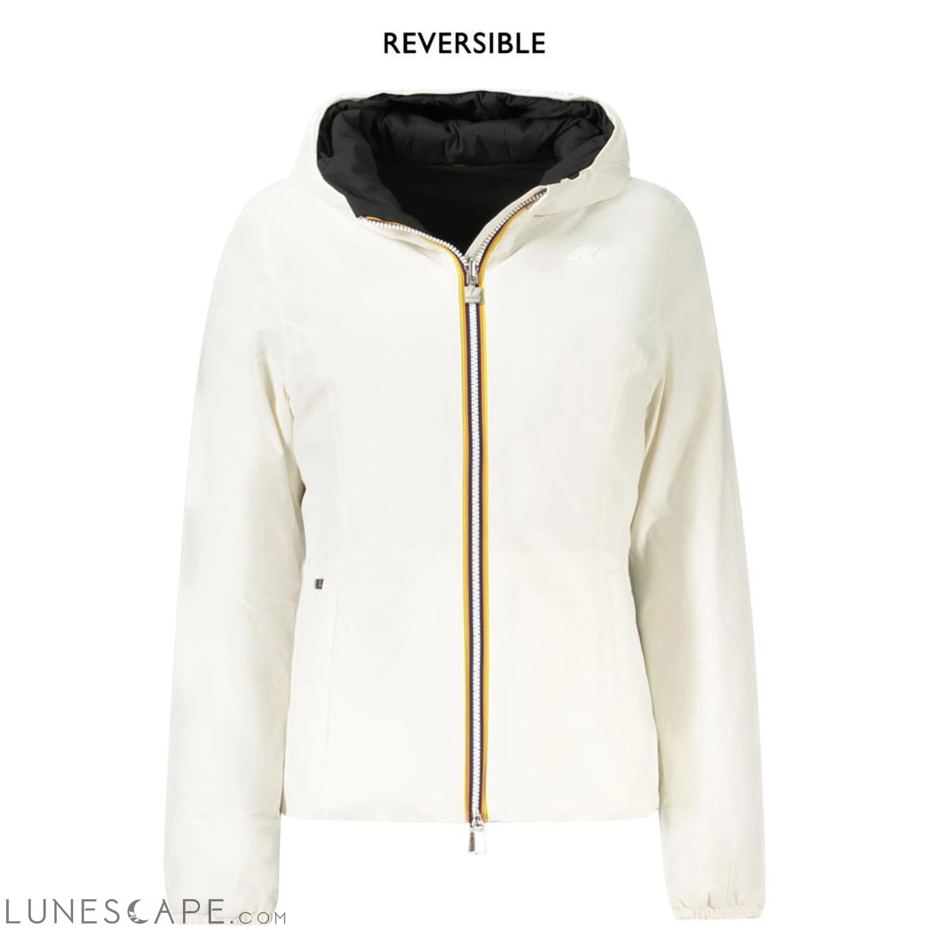 K-WAY White Nylon Women Jacket LUNESCAPE