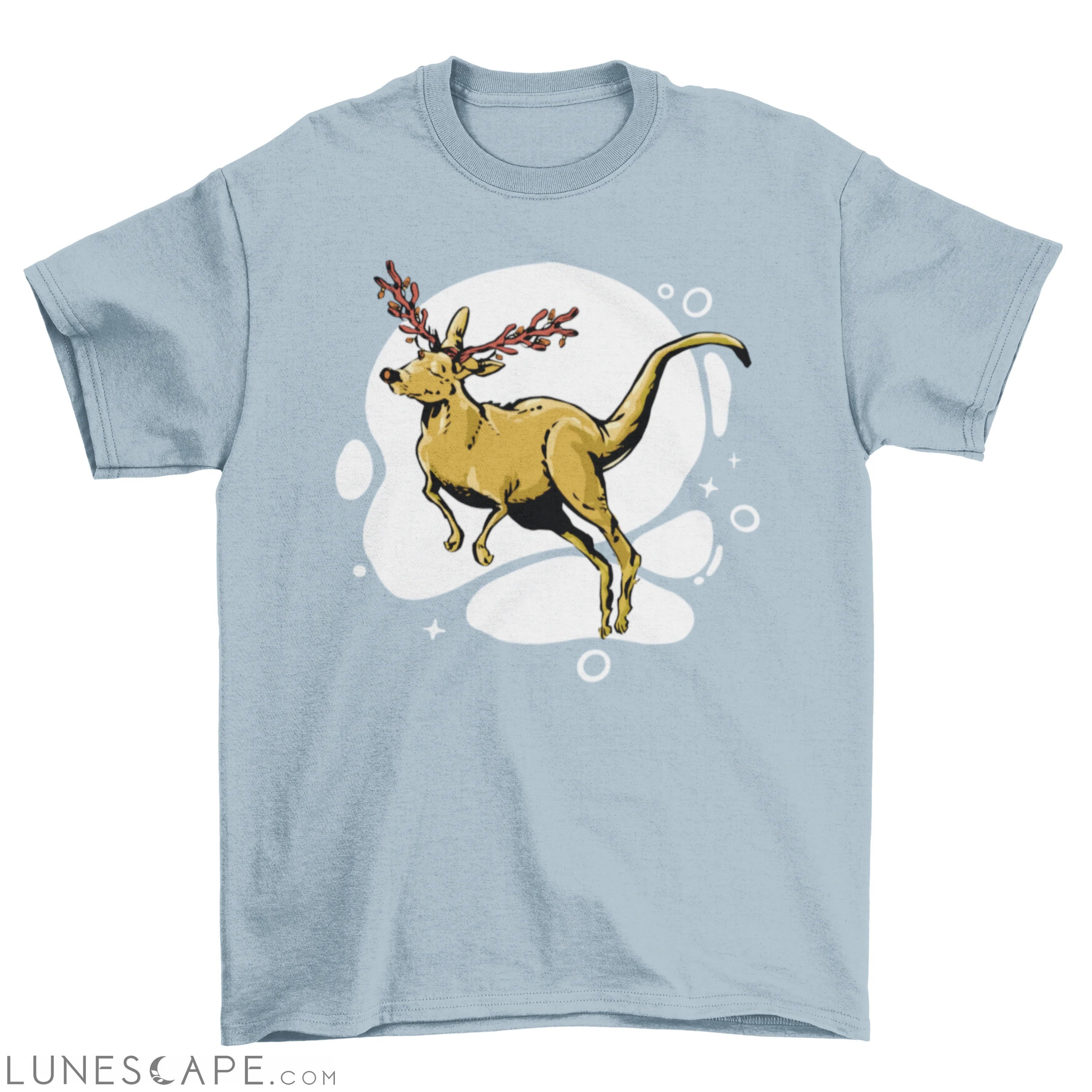 Kangaroo reindeer christmas t-shirt LUNESCAPE