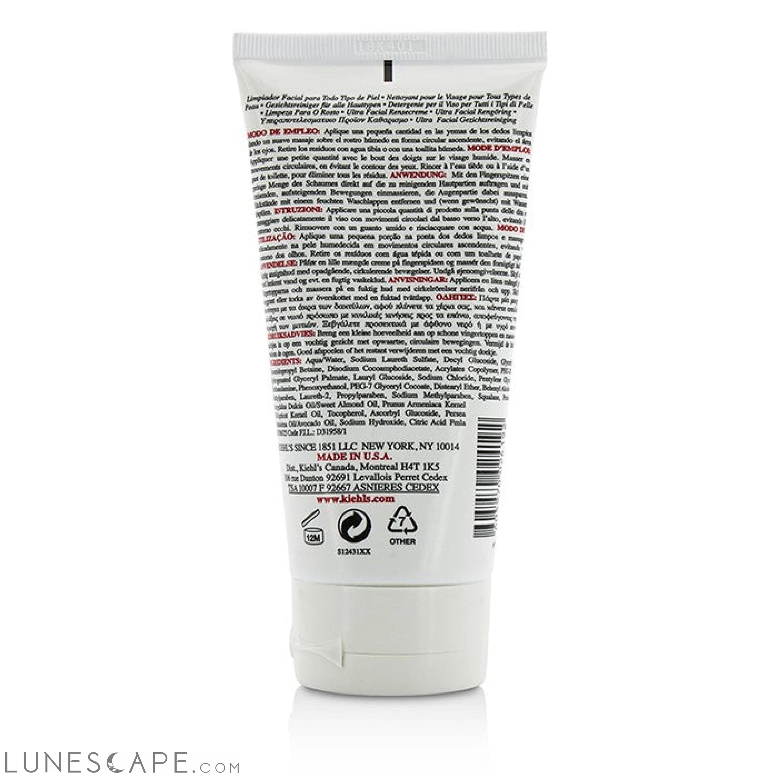 KIEHL'S - Ultra Facial Cleanser - For All Skin Types LUNESCAPE