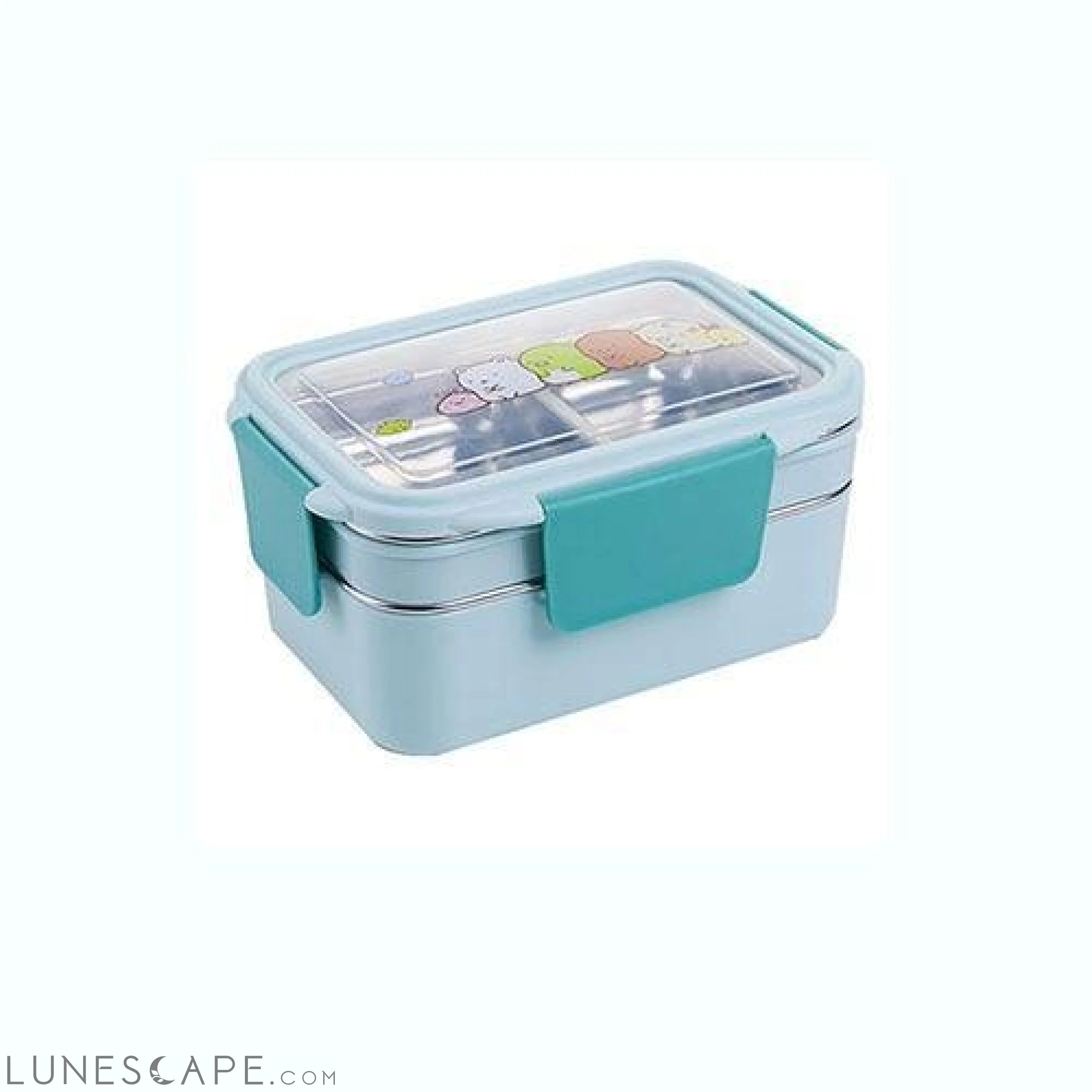 Kitty Guard Dual-Layer Bento Lunch Box - Blue LUNESCAPE