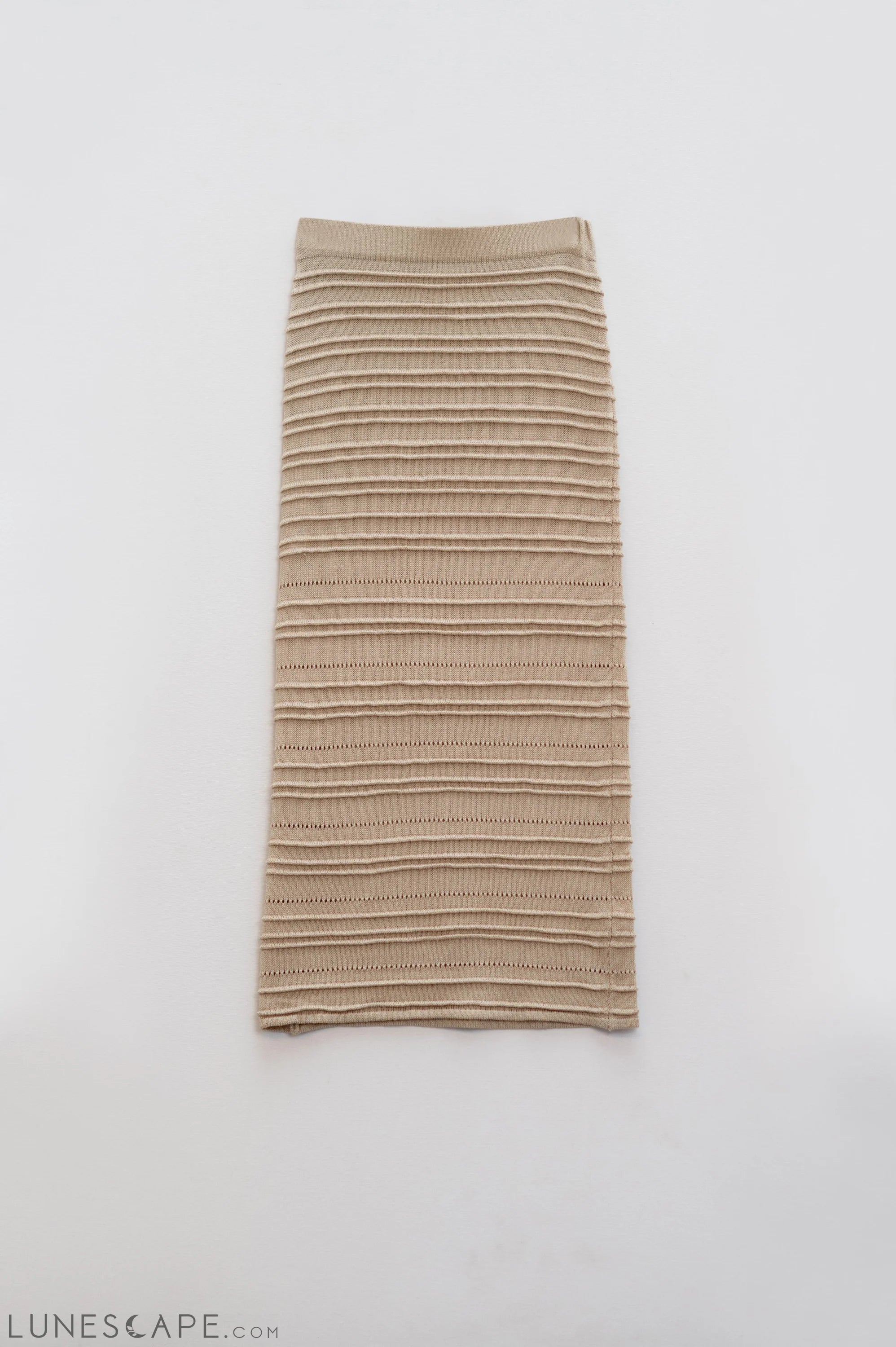 Knitted Midi Pencil Skirt in Beige One Color / One Size Women’s Fashion - Women’s Clothing - Dress - Sleeveless Dress