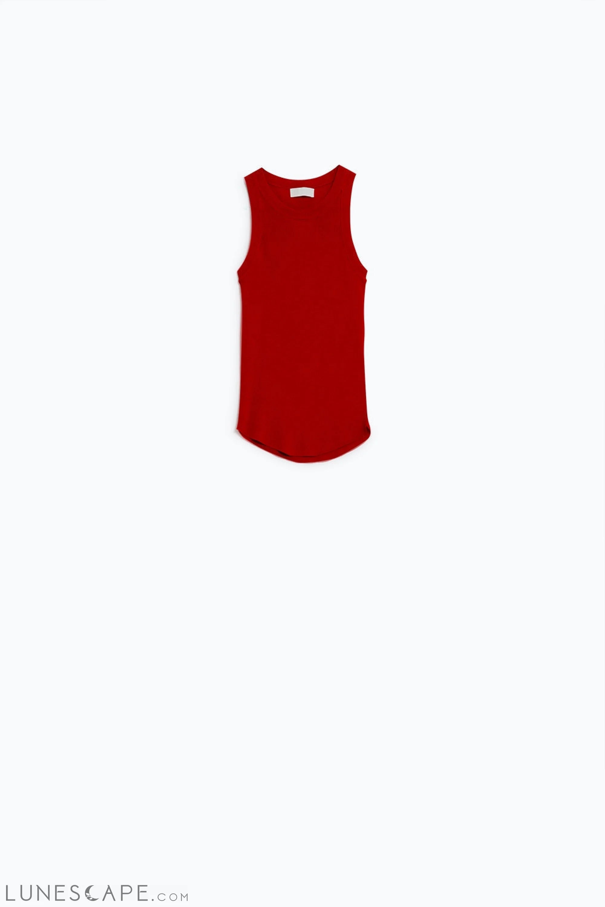 Knitted Sleeveless Top in Red LUNESCAPE