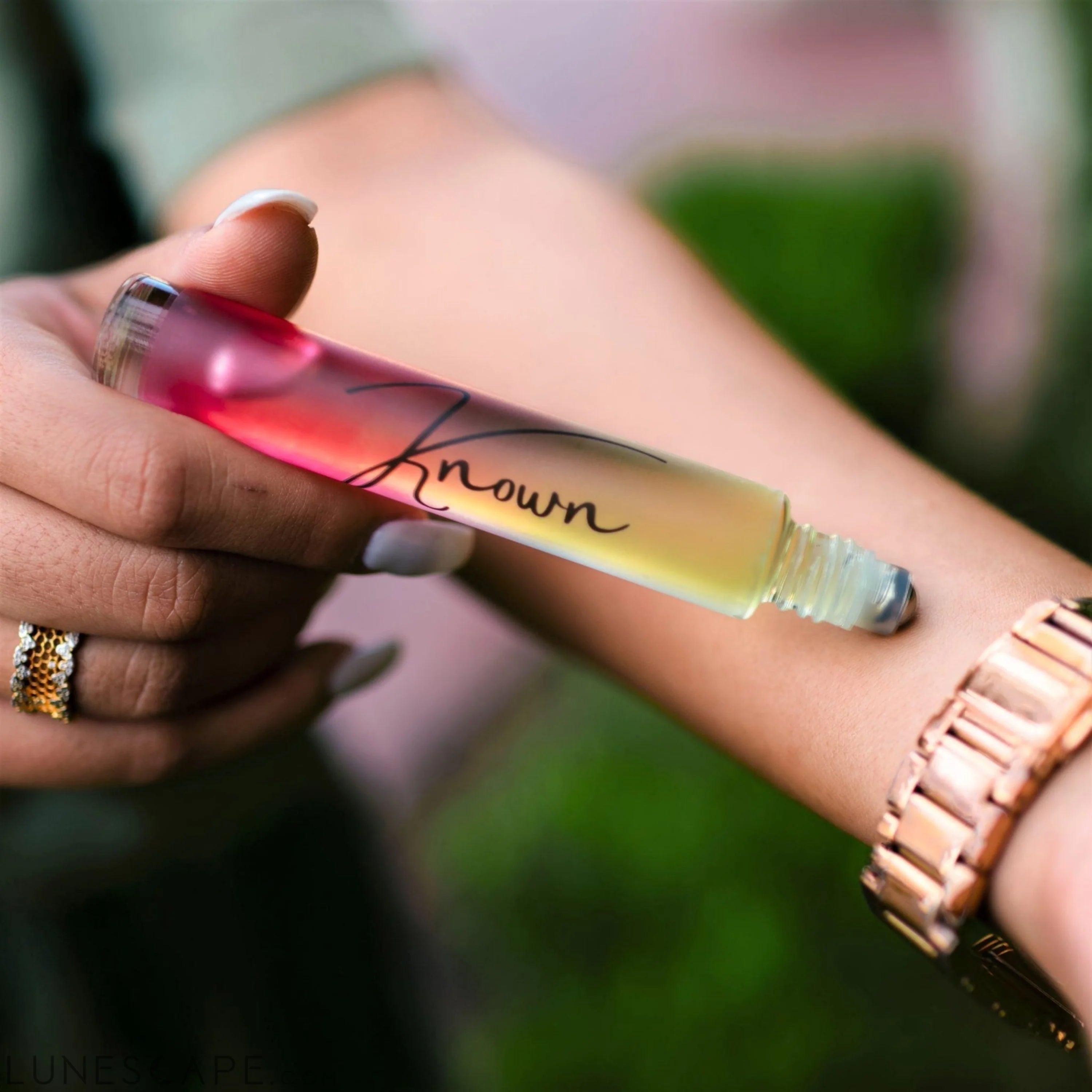 Known Rollerball Perfume - Tea Rose, Black Currant & Green Angelica Notes LUNESCAPE