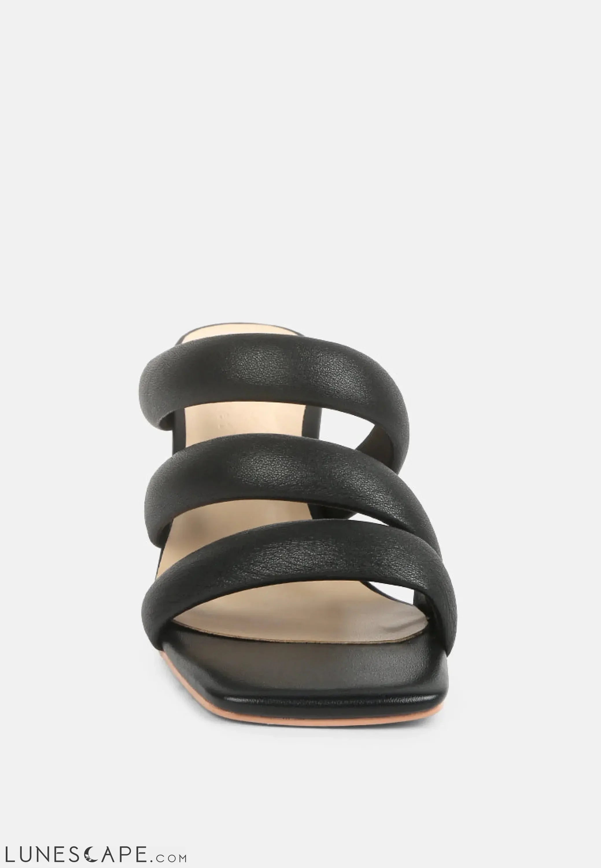 Kywe Textured Heel Chunky Strap Sandals LUNESCAPE