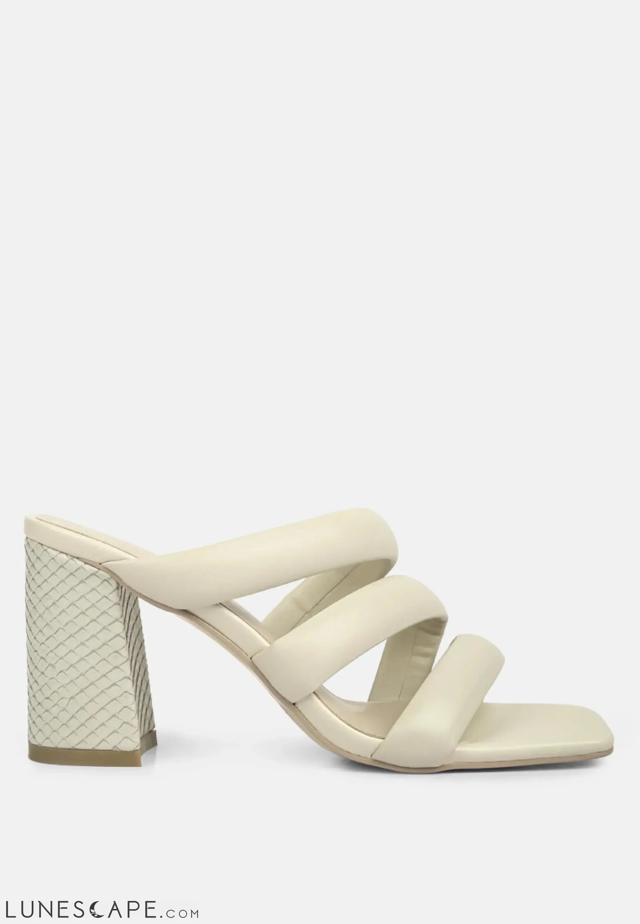 Kywe Textured Heel Chunky Strap Sandals LUNESCAPE