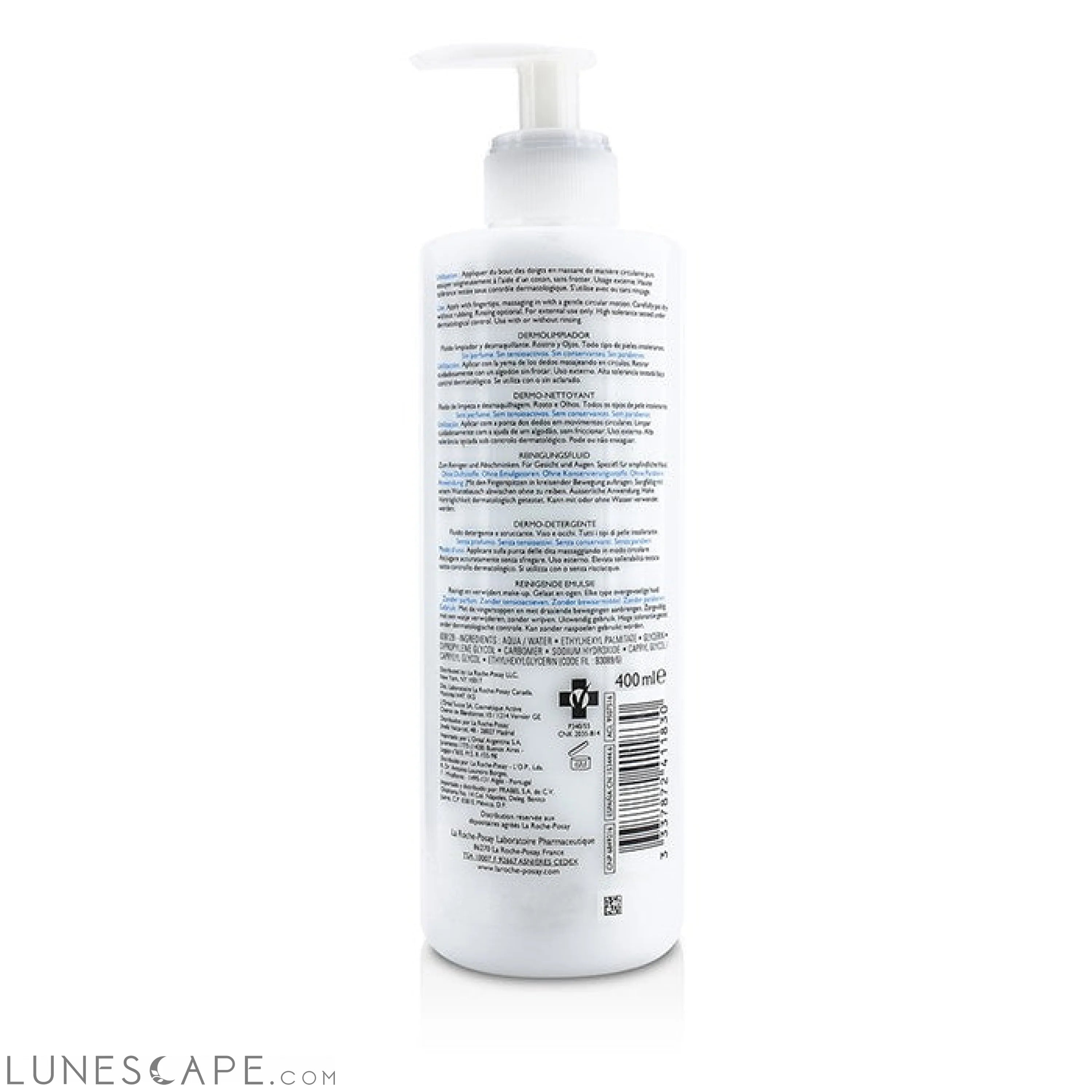 LA ROCHE POSAY - Toleriane Dermo-Cleanser (Face and Eyes Make-Up Removal Fluid) LUNESCAPE