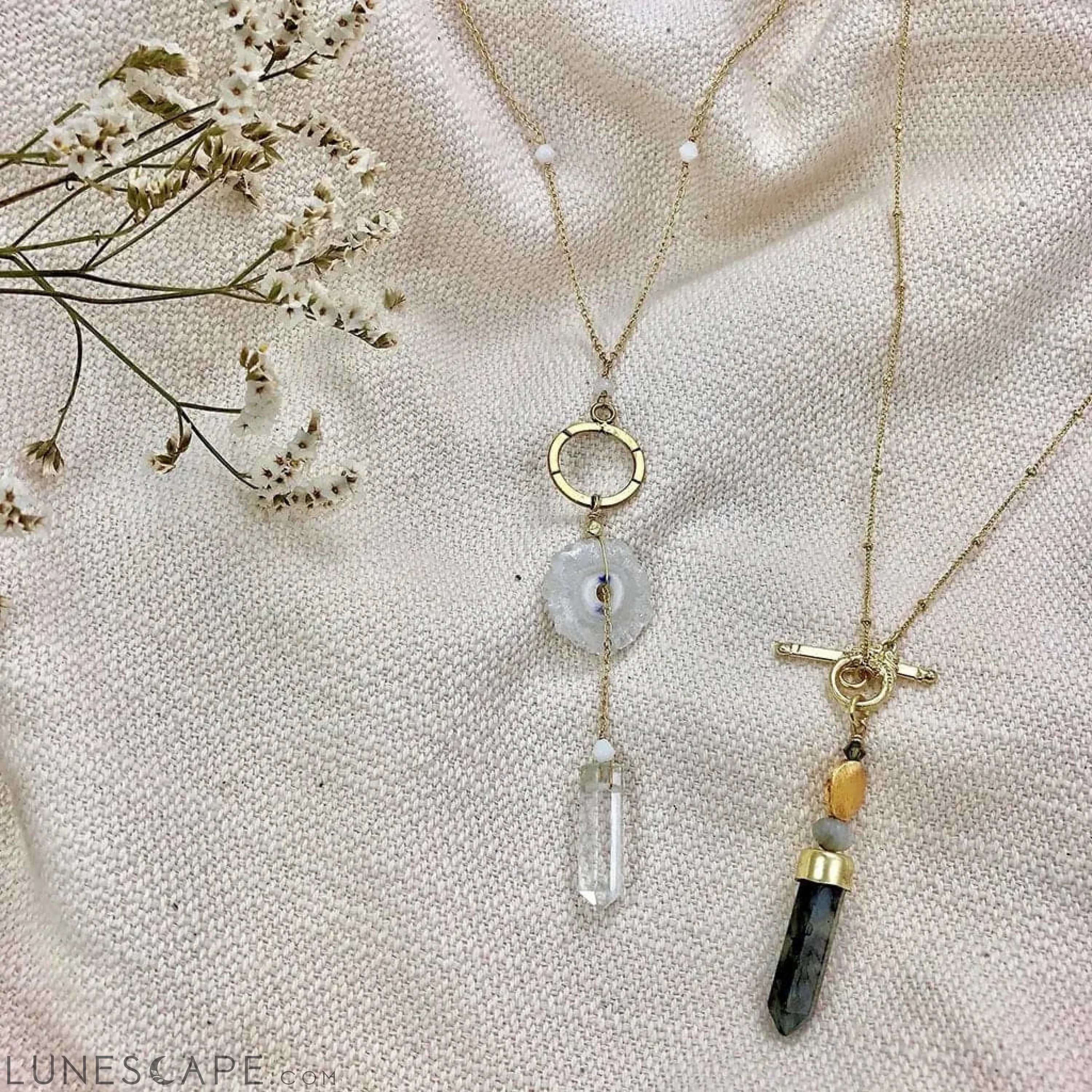 Labradorite Lariat Necklace LUNESCAPE