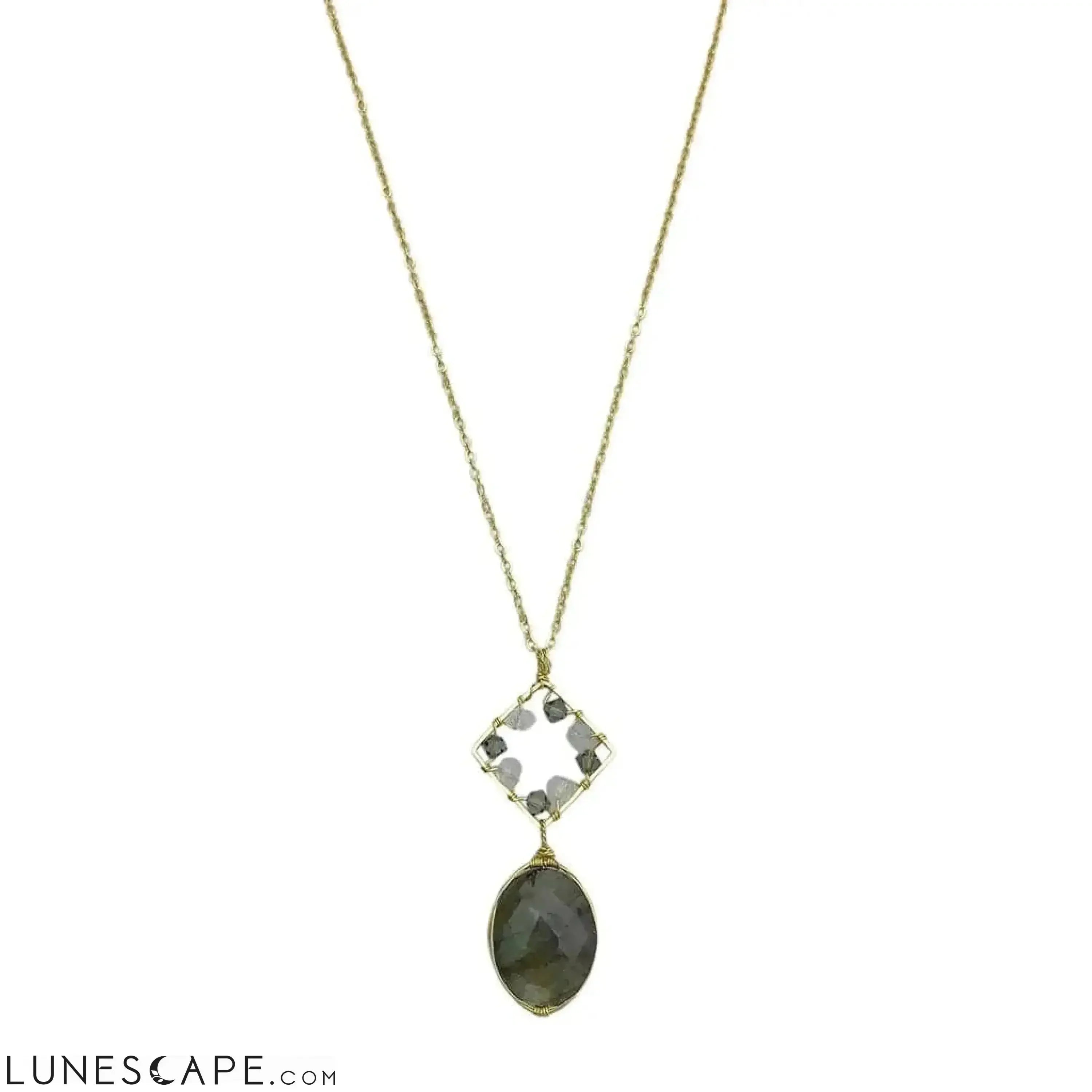 Labradorite Pendant Necklace LUNESCAPE