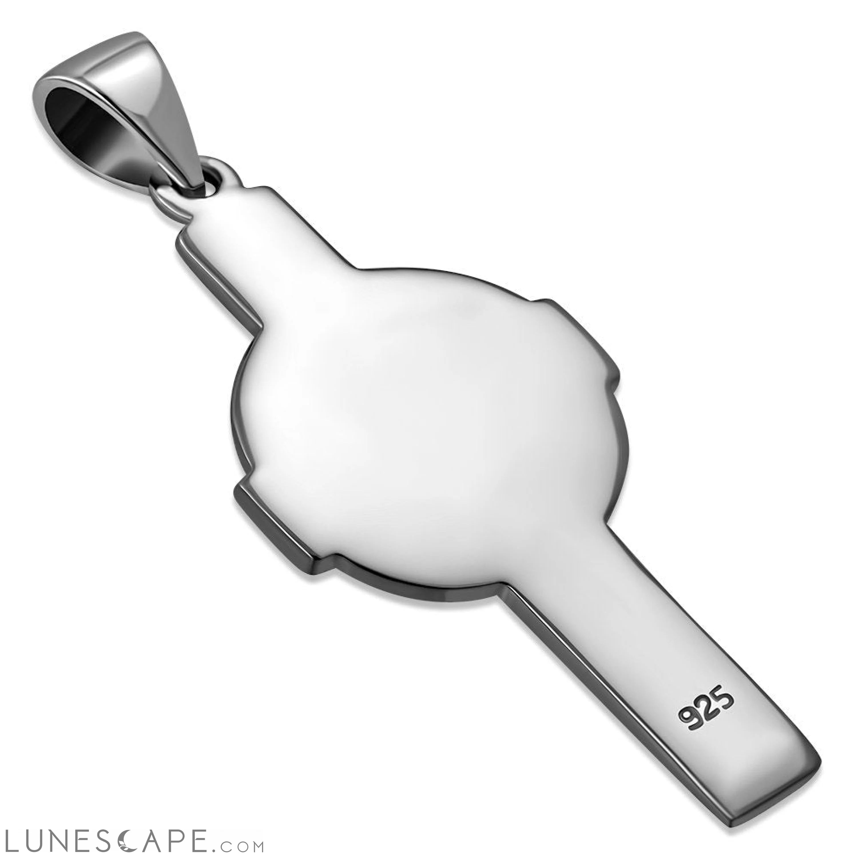 Large Celtic Cross Silver Pendant LUNESCAPE