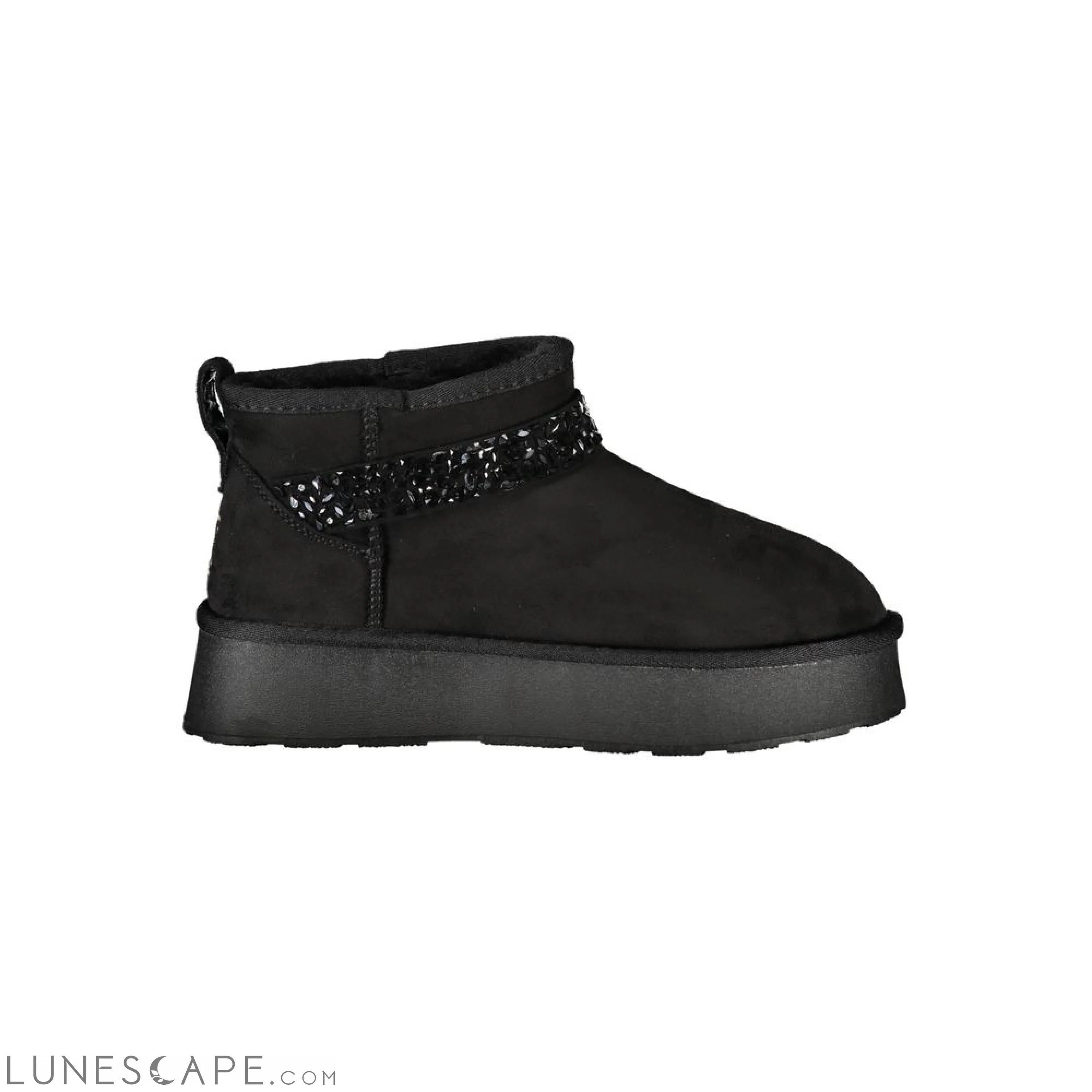 Laura Biagiotti Black Polyester Women Ankle Boot LUNESCAPE