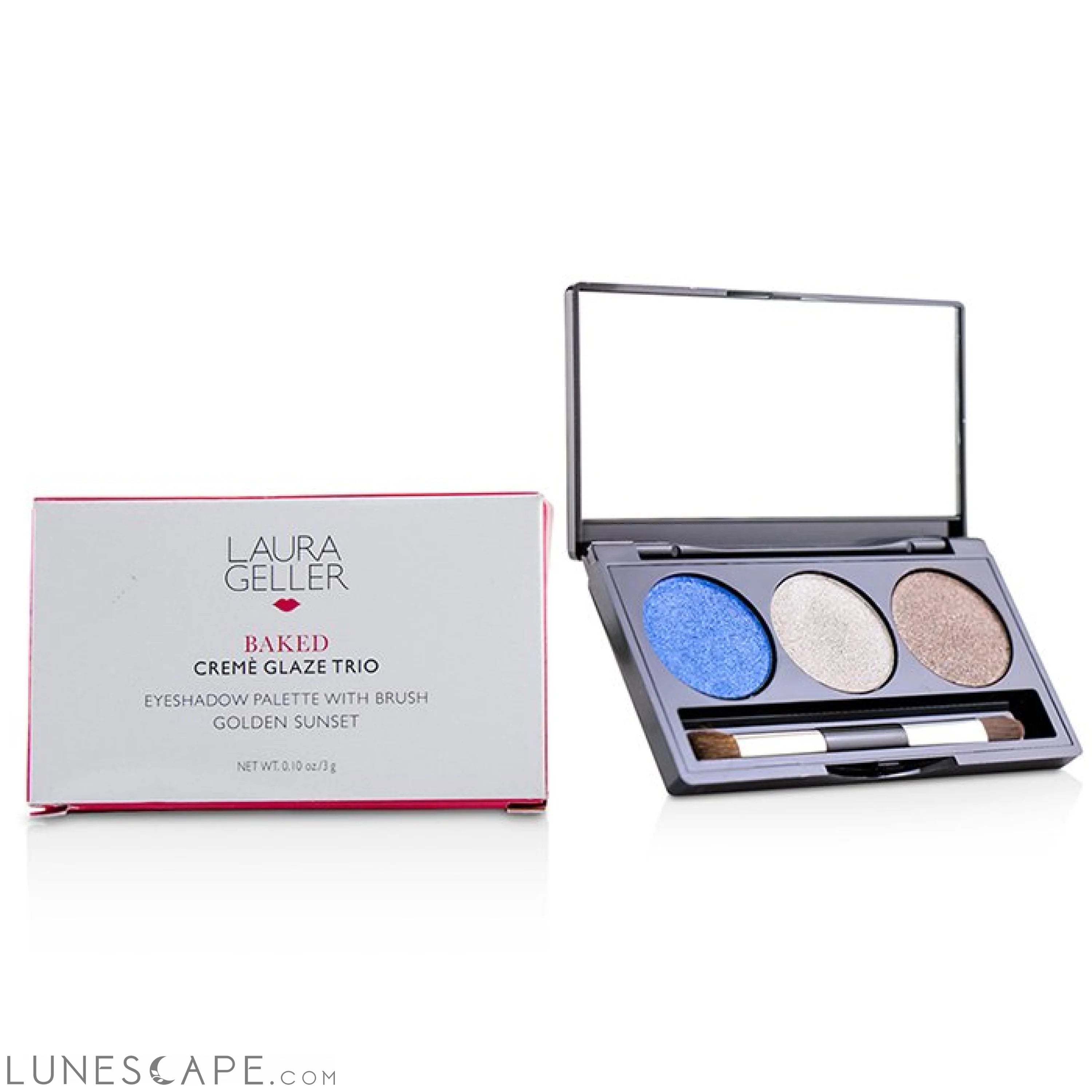 LAURA GELLER - Baked Cream Glaze Trio Eyshadow Palette With Brush 3g/0.1oz LUNESCAPE