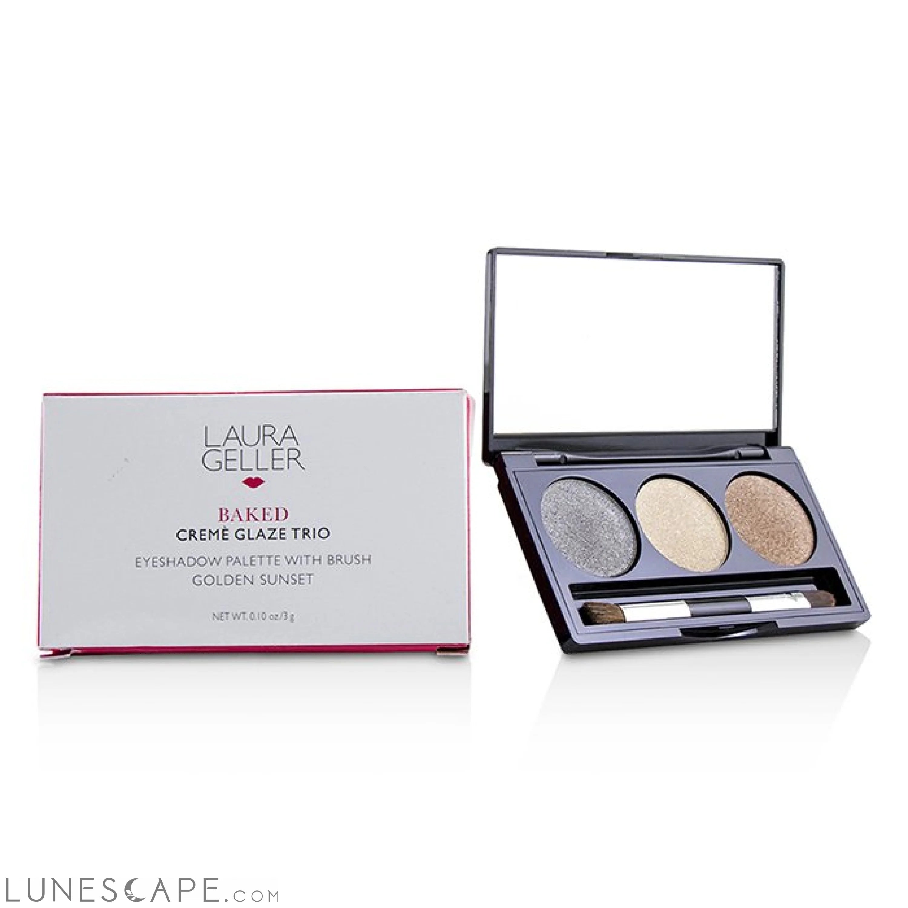 LAURA GELLER - Baked Cream Glaze Trio Eyshadow Palette With Brush 3g/0.1oz LUNESCAPE