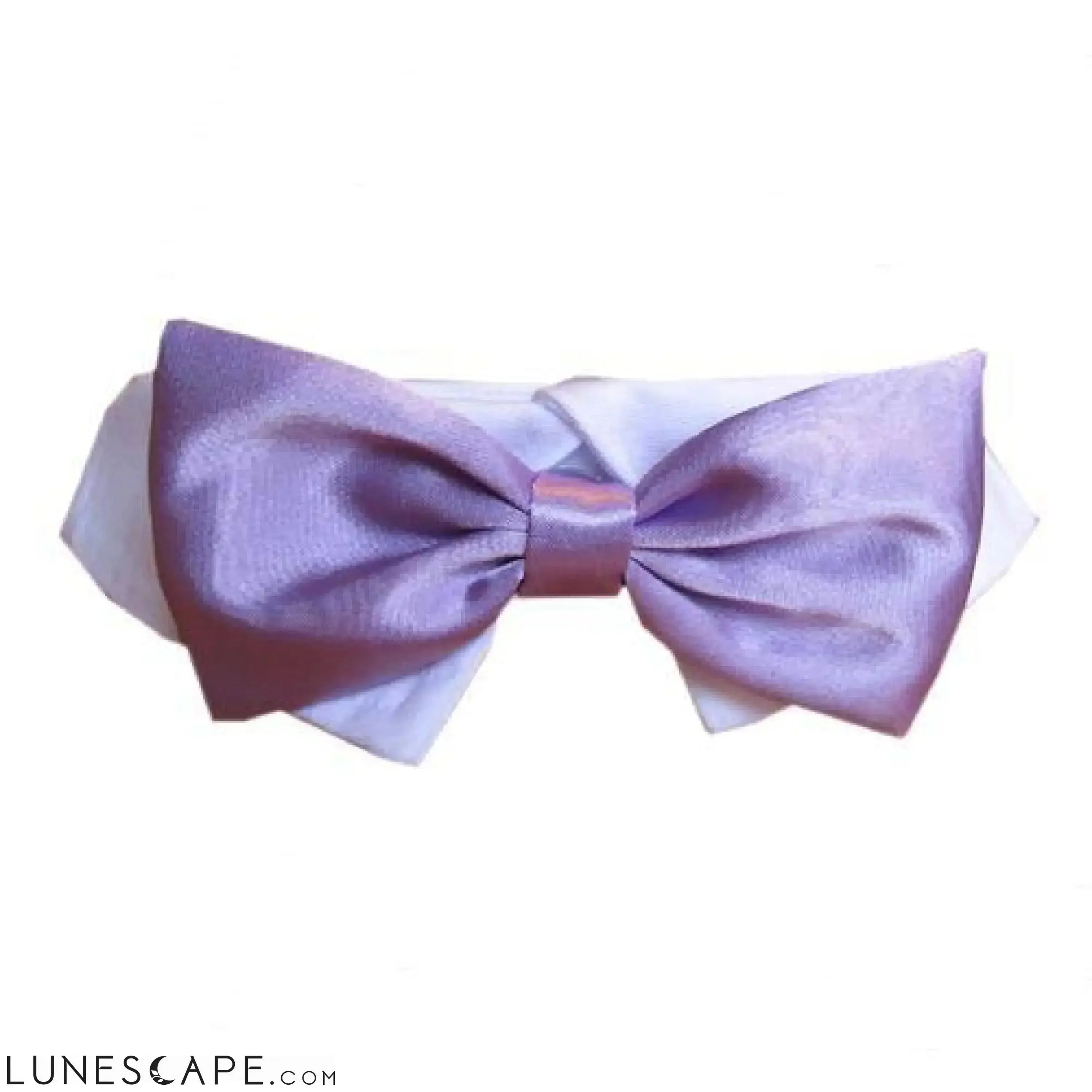Lavender Satin Bow Tie LUNESCAPE
