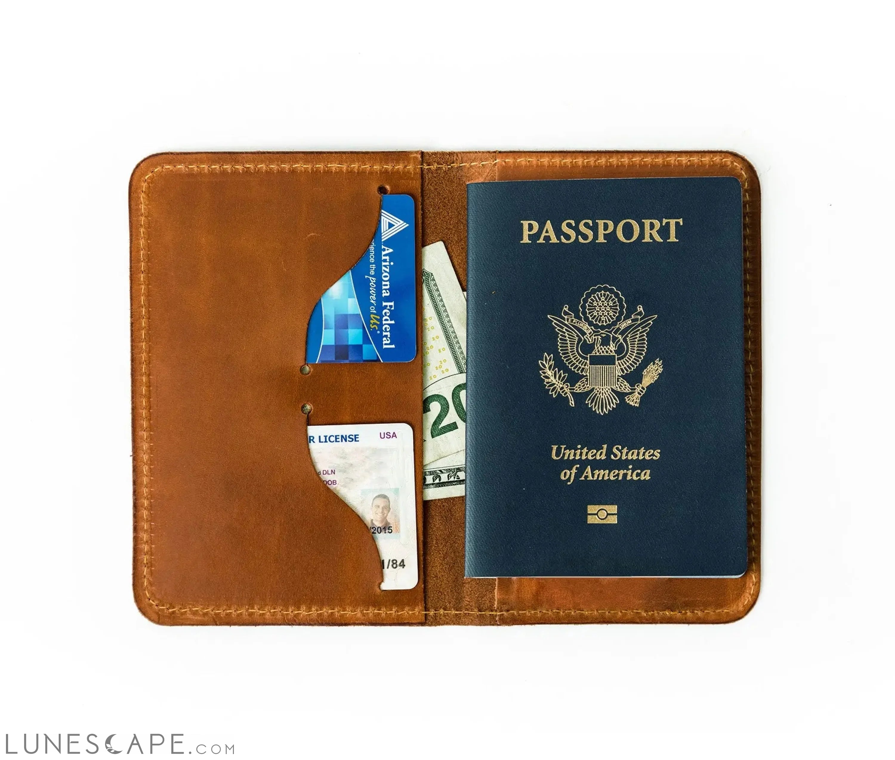 Leather Passport Cover LUNESCAPE