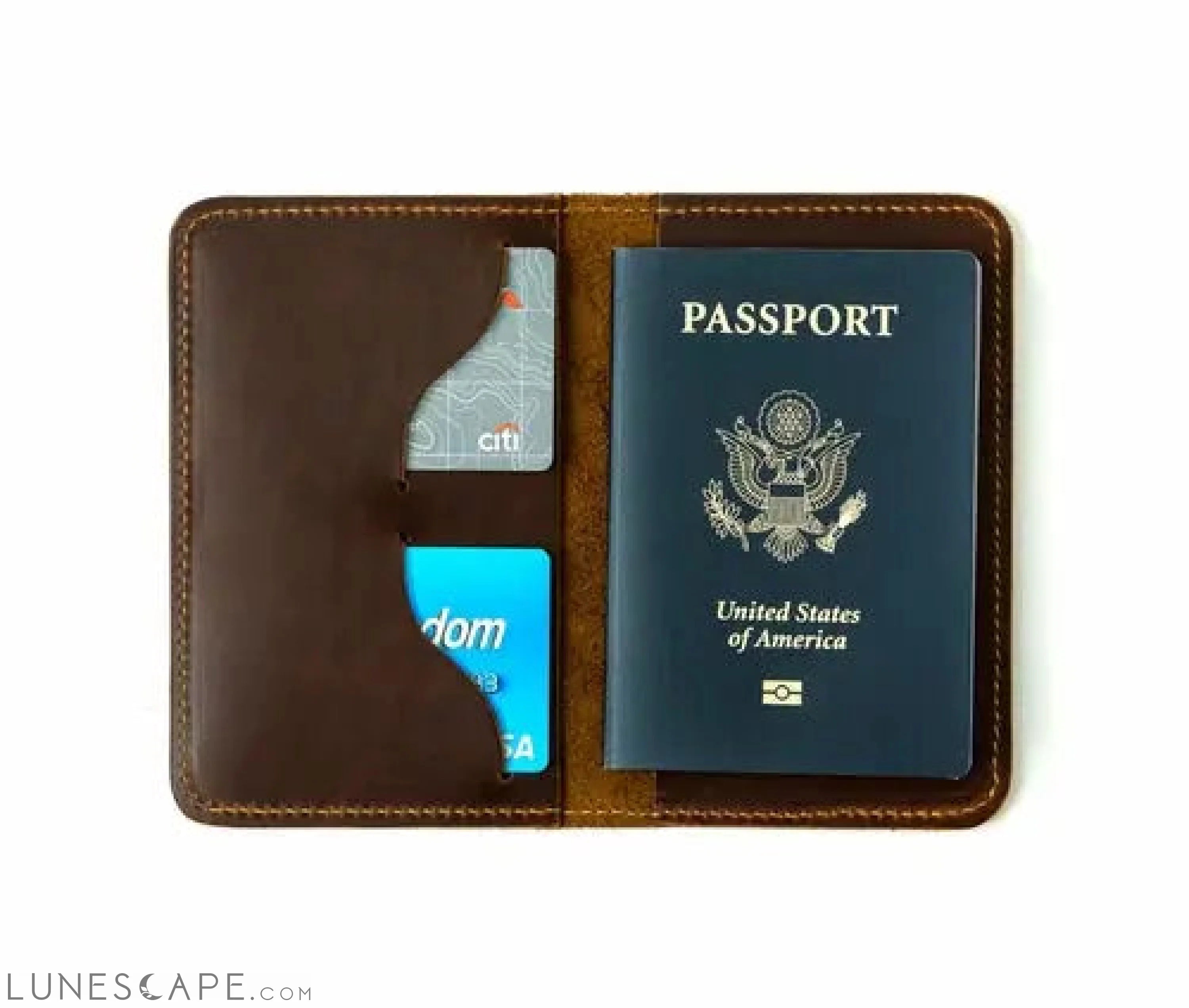 Leather Passport Cover LUNESCAPE