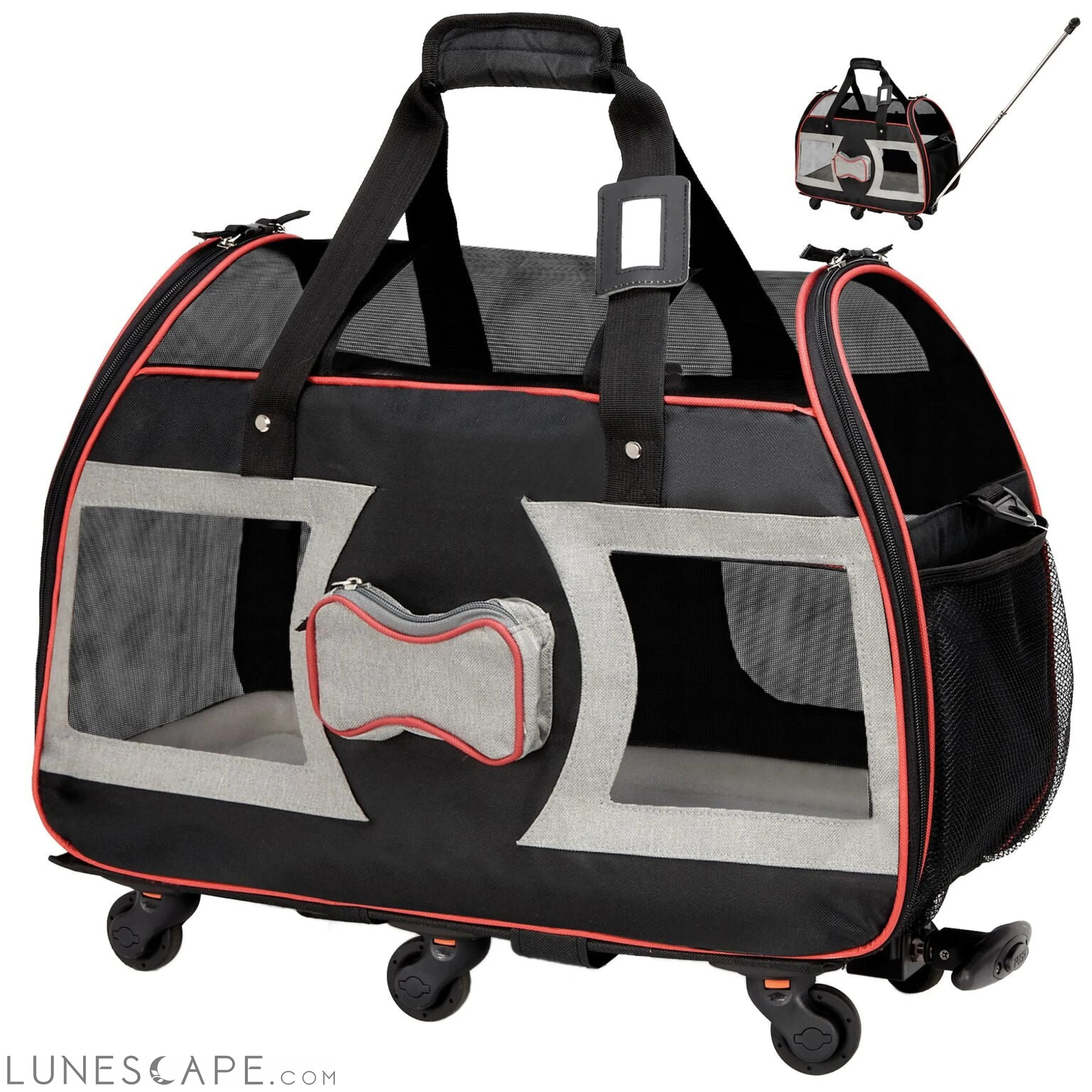 Legacy Luxury Rider Wheeled Pet Carrier - TSA / Airline Approved LUNESCAPE