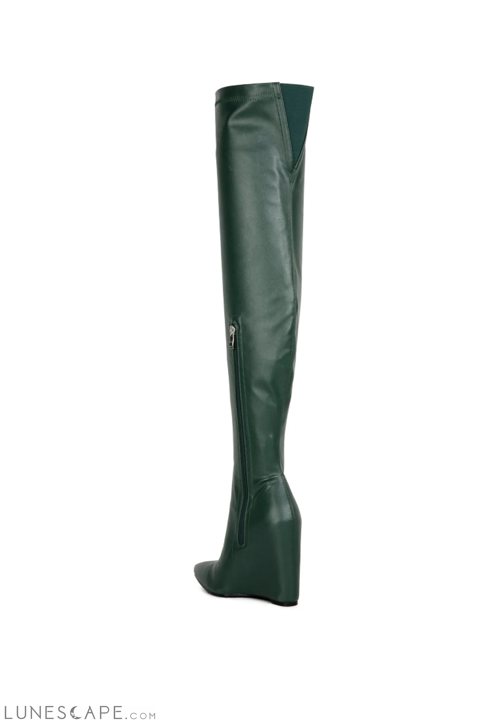 Leggy Lass Wedge Heel Over-the-Knee Boots LUNESCAPE
