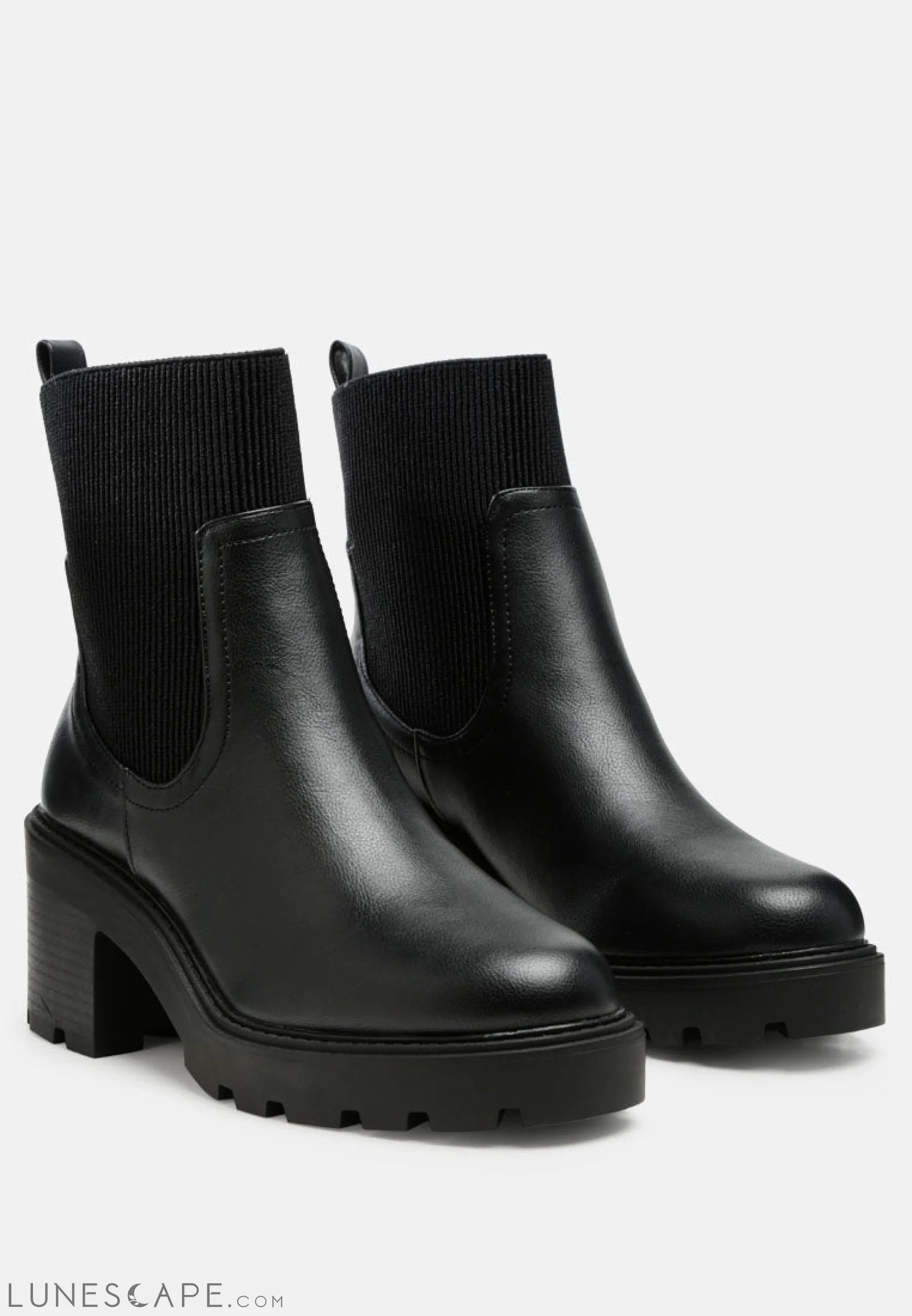 Liam Sock Chunky Chelsea Boots LUNESCAPE