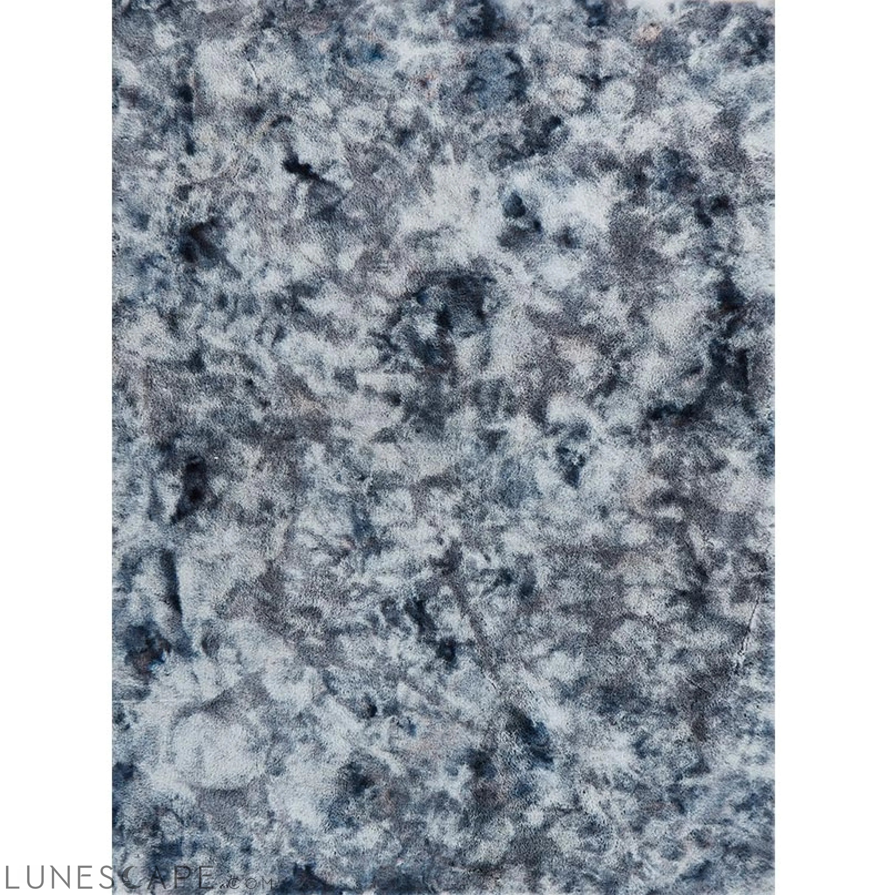 Lily Luxury Grey Tie-Die Chinchilla Faux Fur Area Rug LUNESCAPE