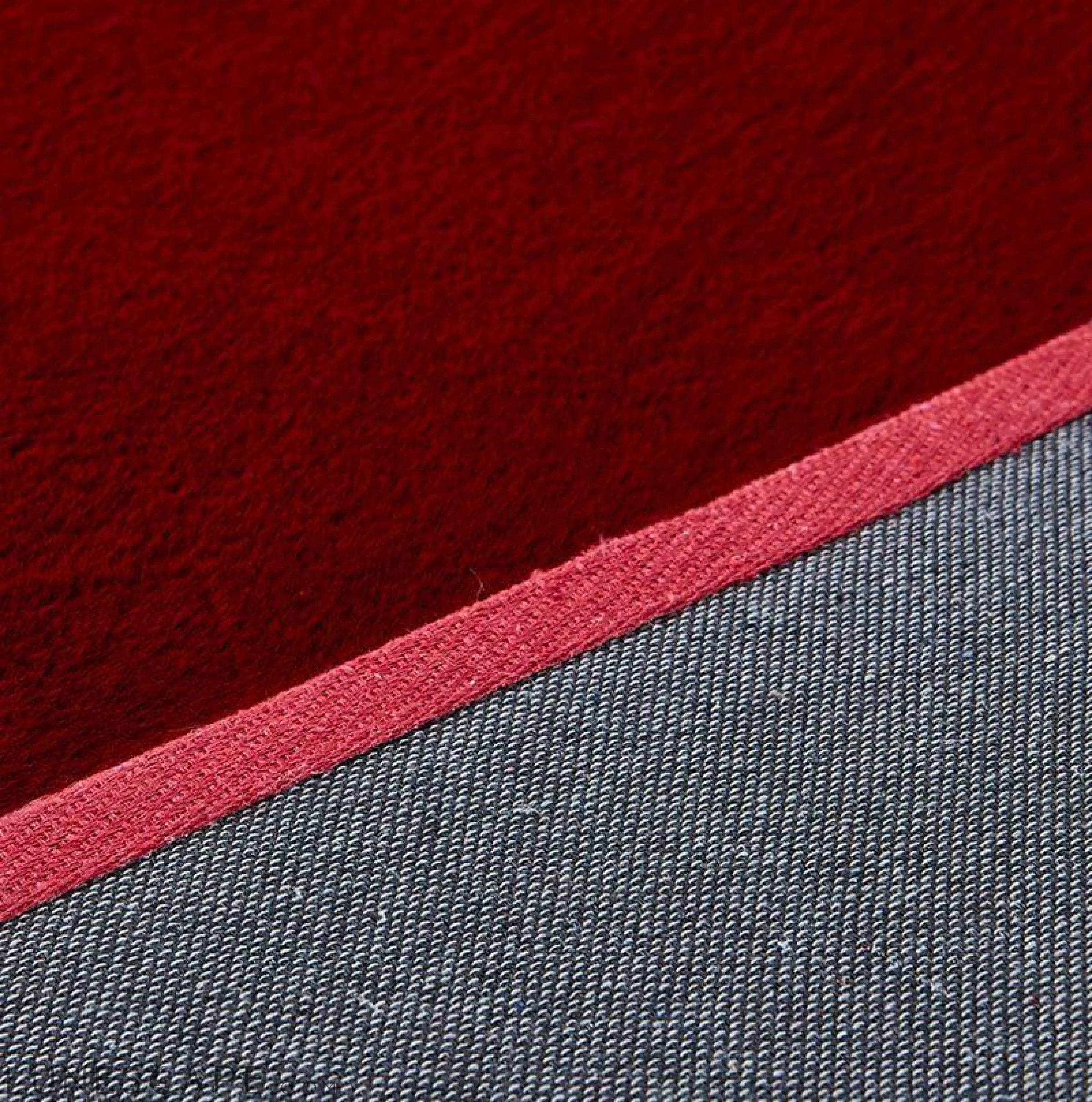 Lily Luxury Red Chinchilla Faux Fur Area Rug LUNESCAPE