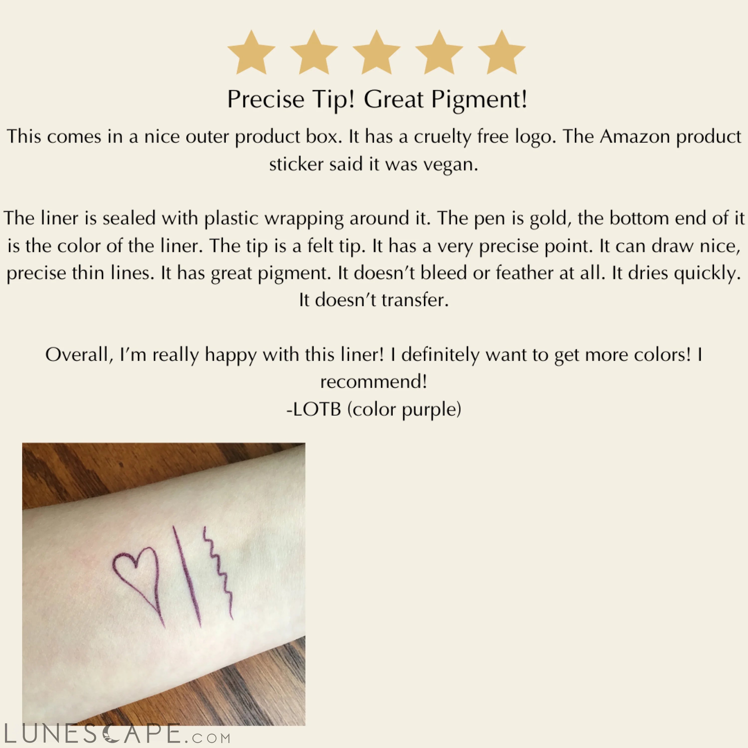 Liquid Eyeliner Pens - Non-Smudge, Waterproof LUNESCAPE