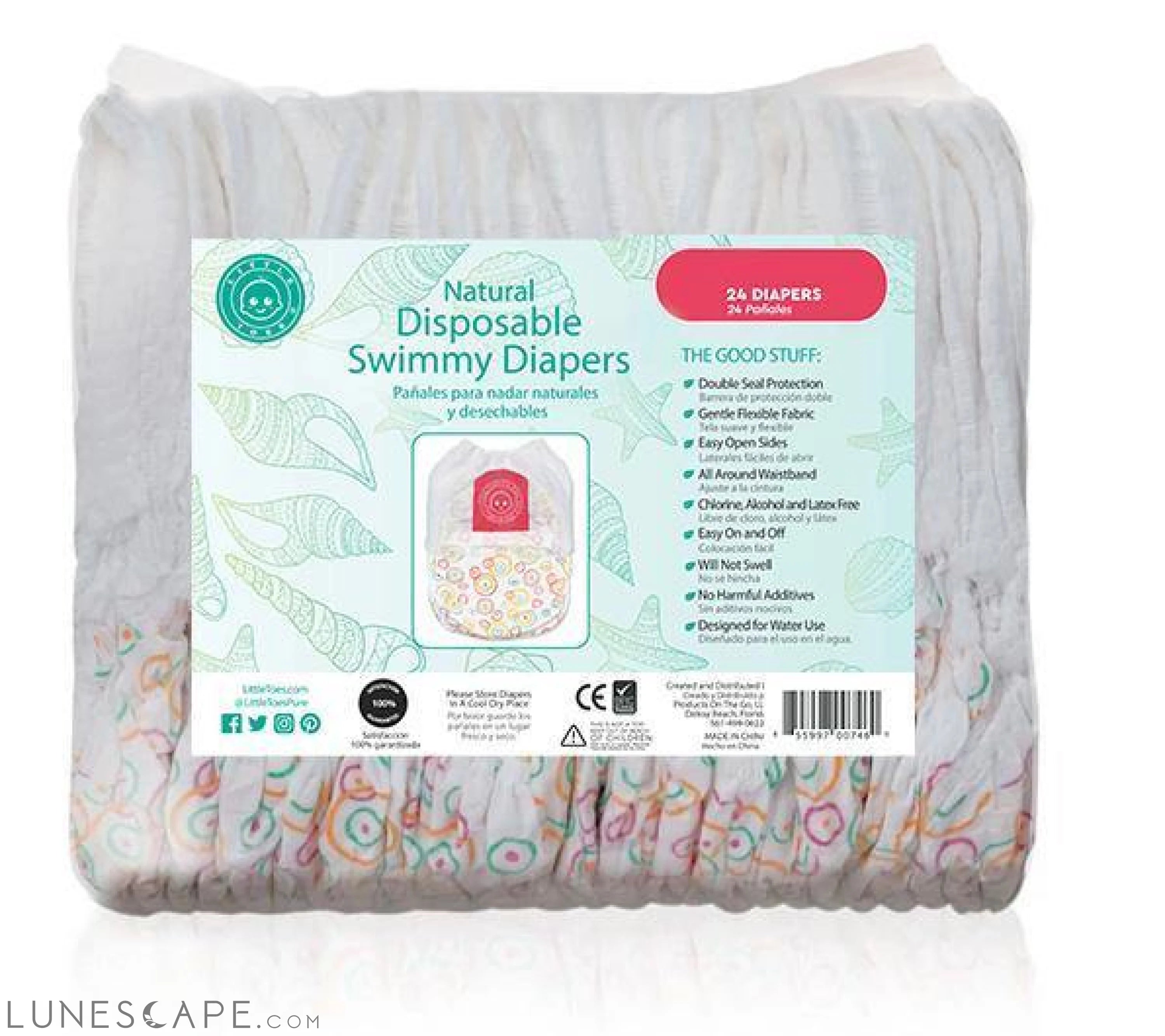 Little Toes Swimmy Diapers - 24 Count LUNESCAPE