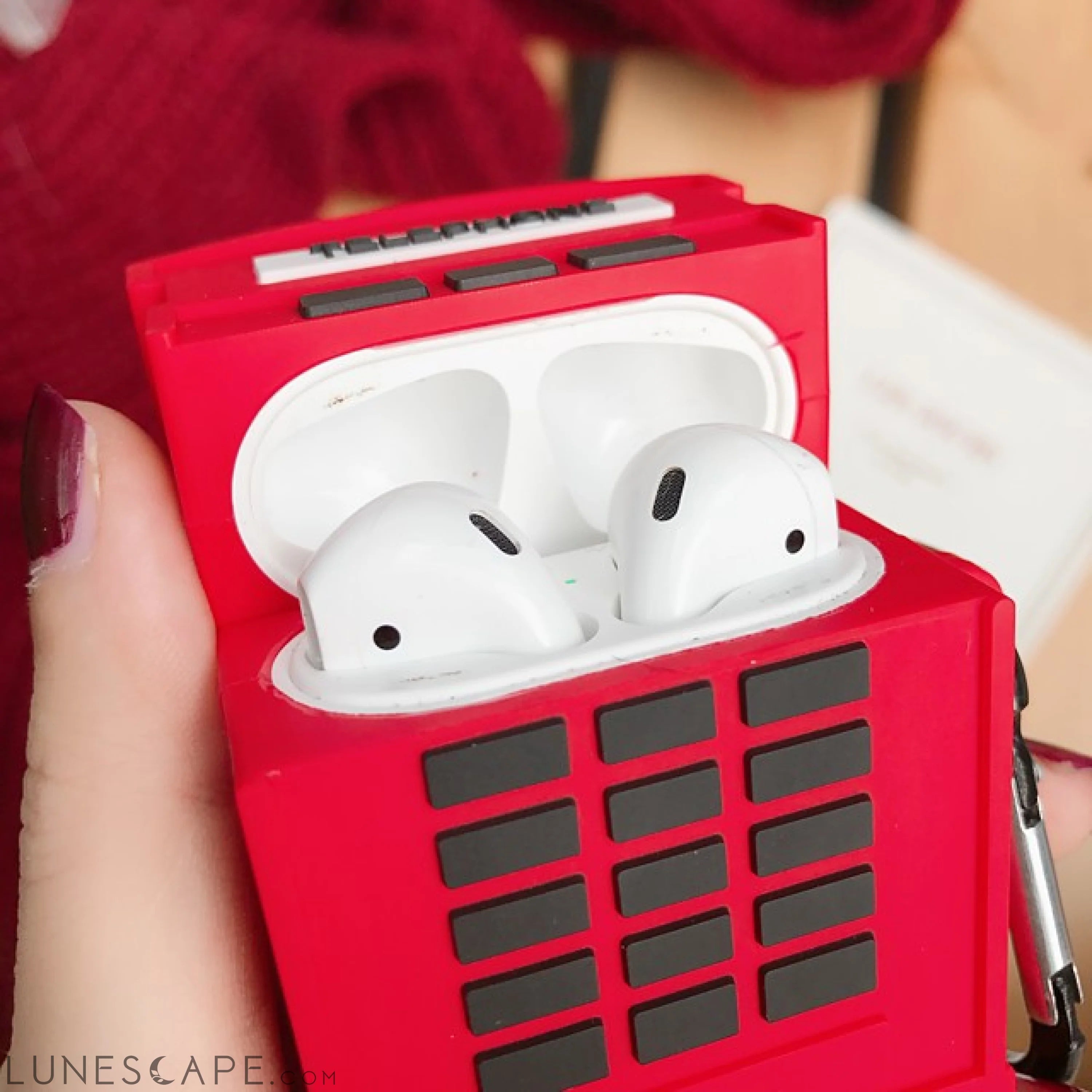 London Red Telephone Box AirPods Case LUNESCAPE