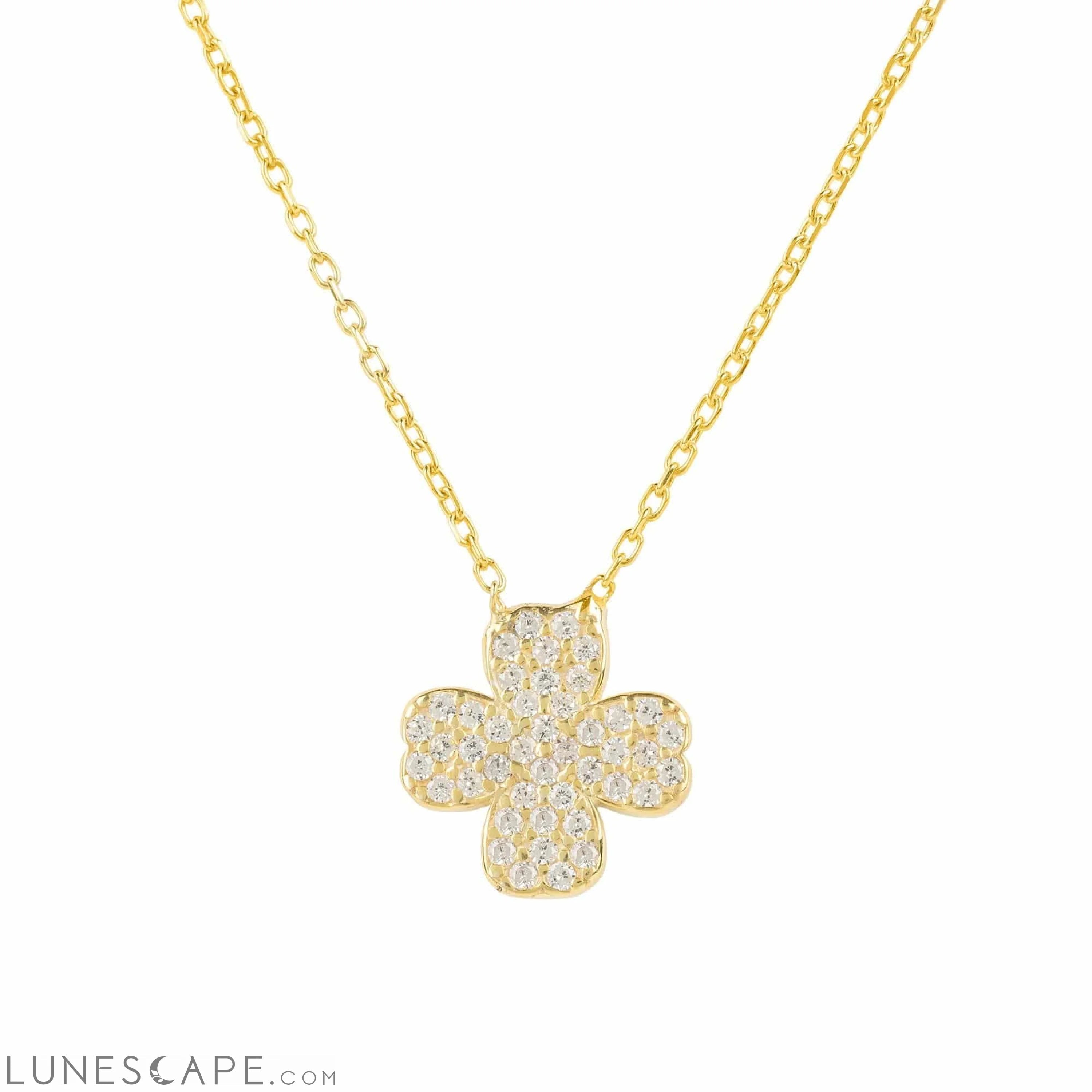 Lucky Four Leaf Clover Necklace LUNESCAPE