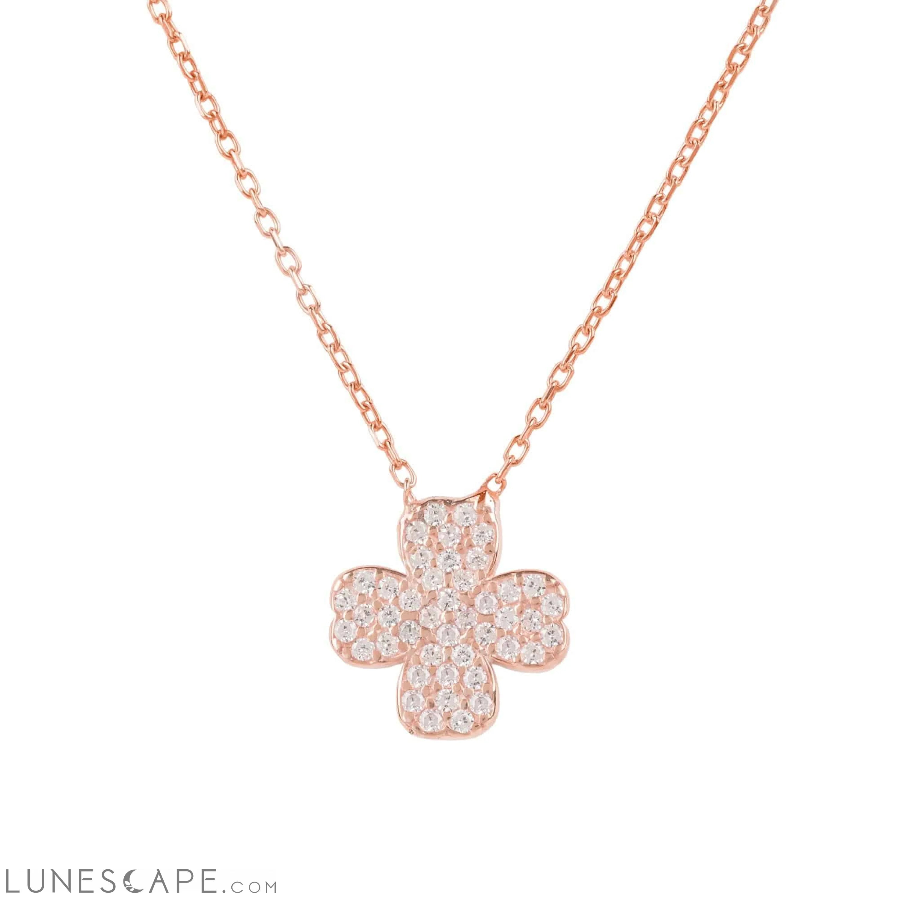Lucky Four Leaf Clover Necklace LUNESCAPE