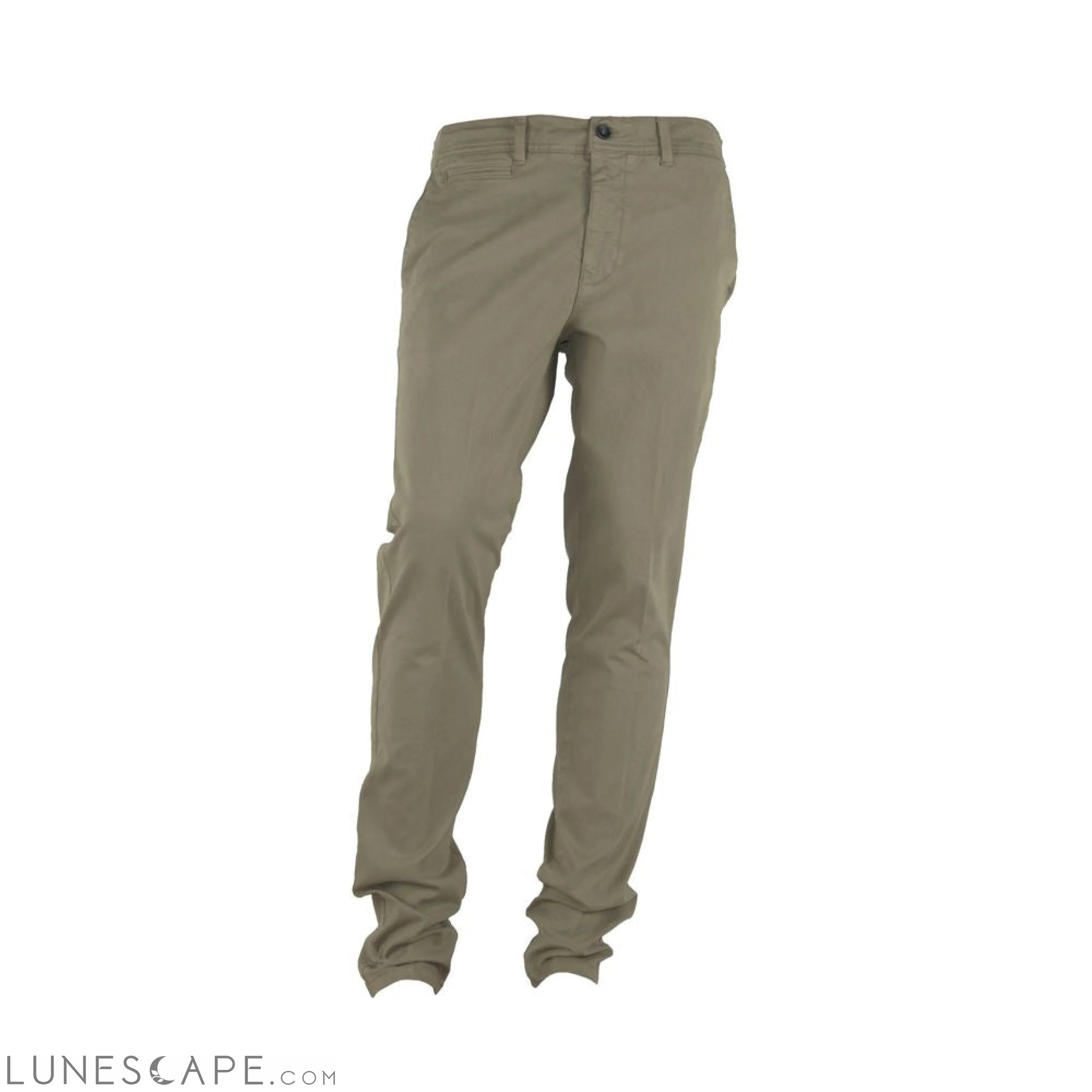 Lunescape Made in Italy Chic Beige Cotton Blend Winter Pants LUNESCAPE