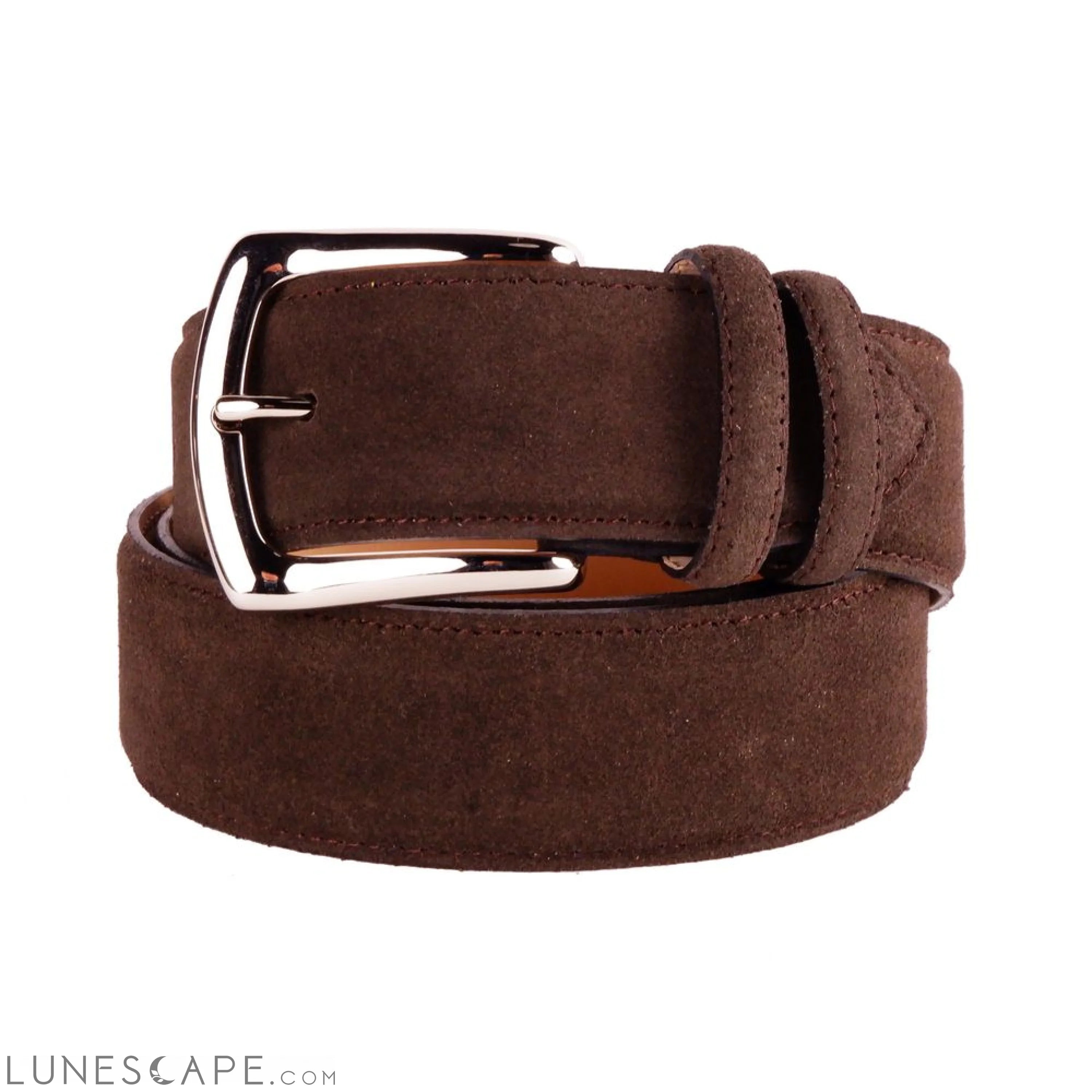 Lunescape Made in Italy Elegance Refined Italian Suede Calfskin Belt LUNESCAPE