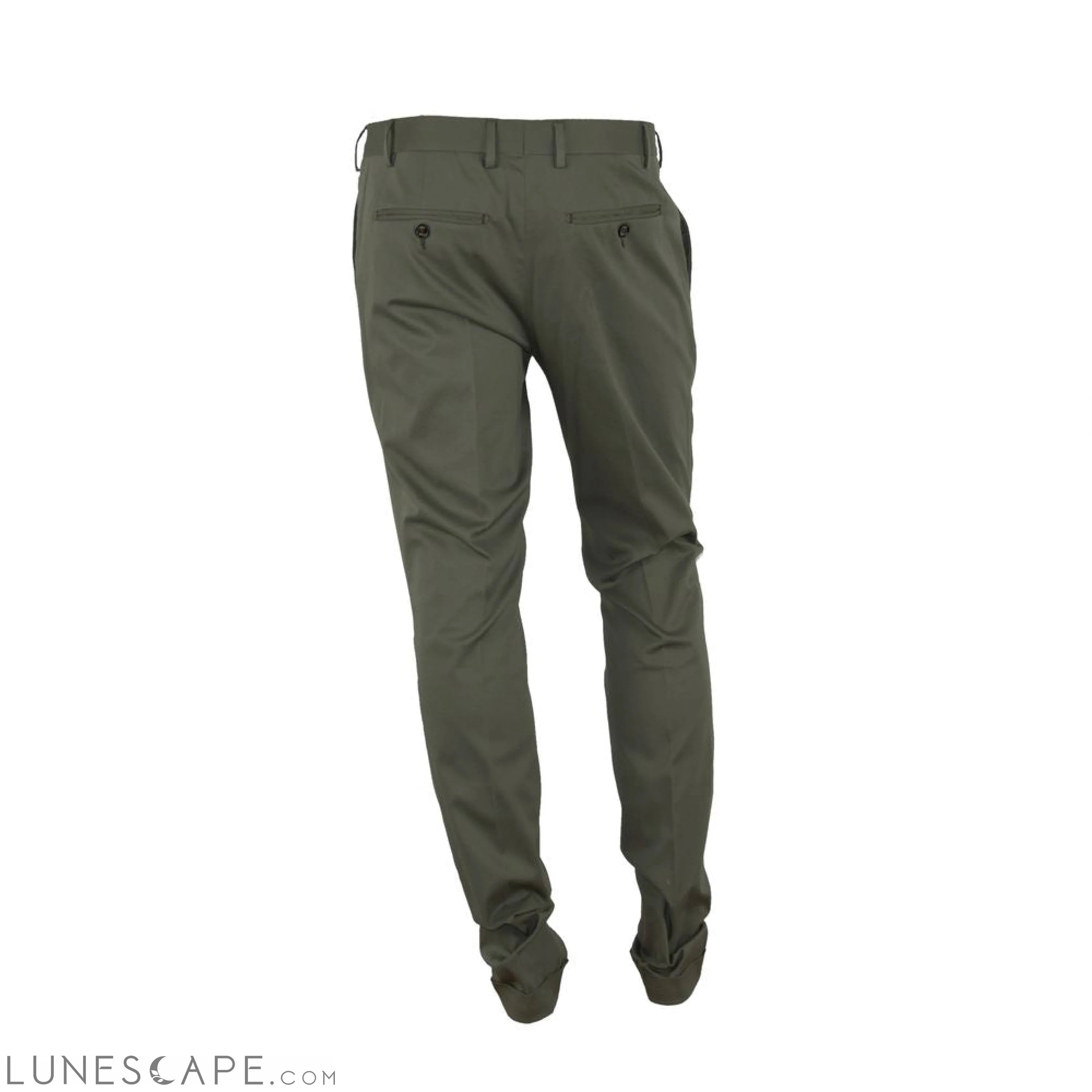 Lunescape Made in Italy Elegant Green Summer Trousers for Men LUNESCAPE