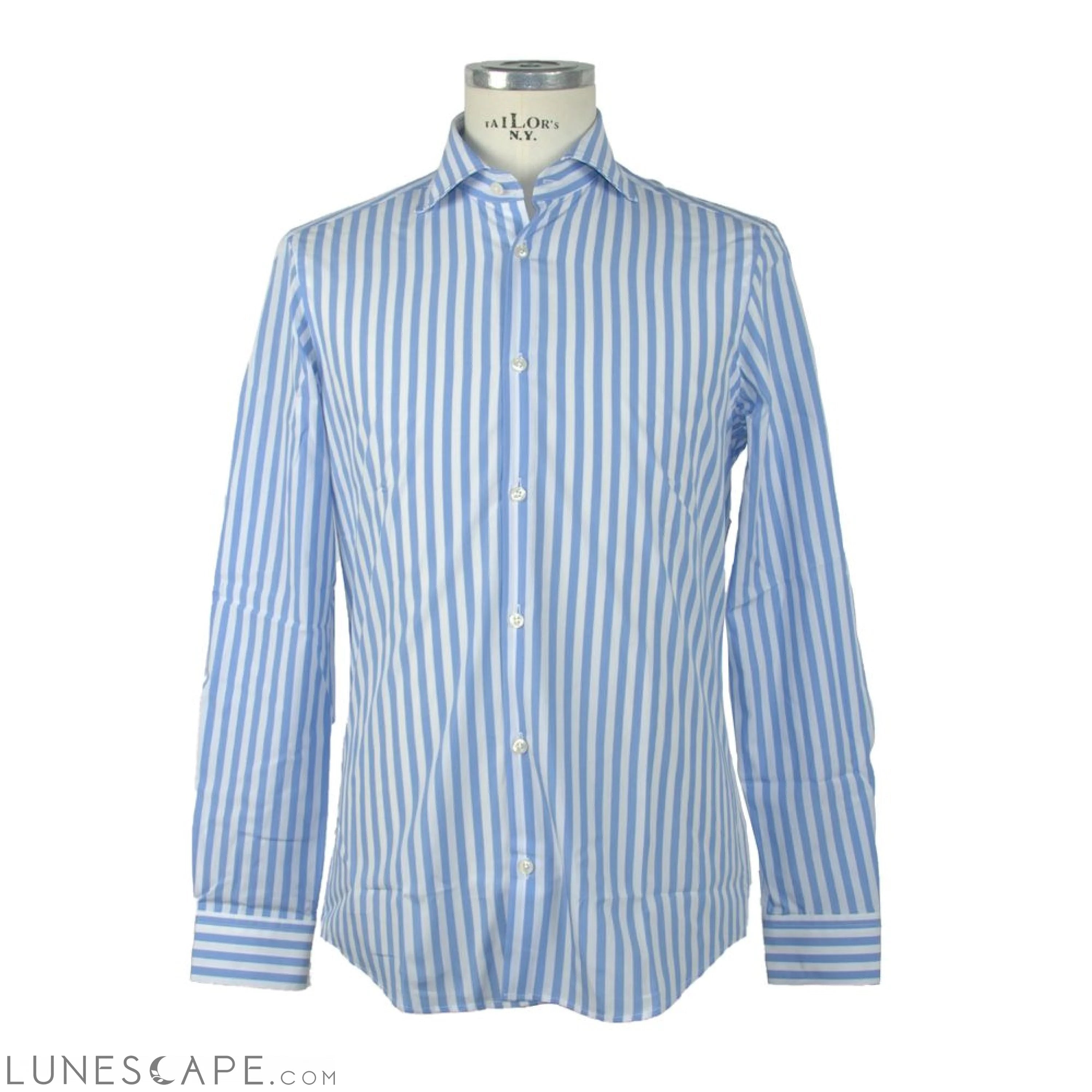 Lunescape Made in Italy Elegant Light Blue Long Sleeve Shirt LUNESCAPE