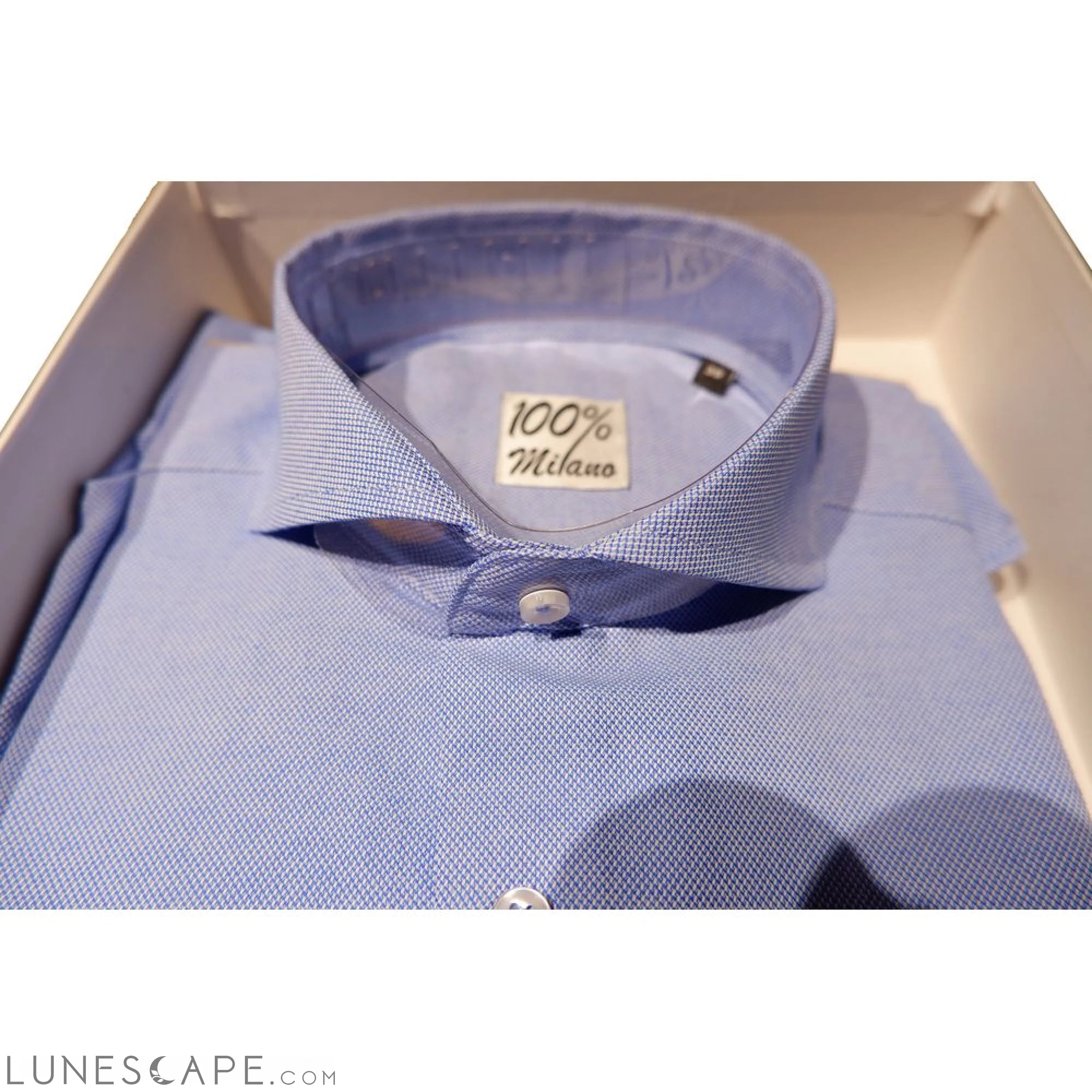 Lunescape Made in Italy Elegant Light Blue Oxford Shirt LUNESCAPE