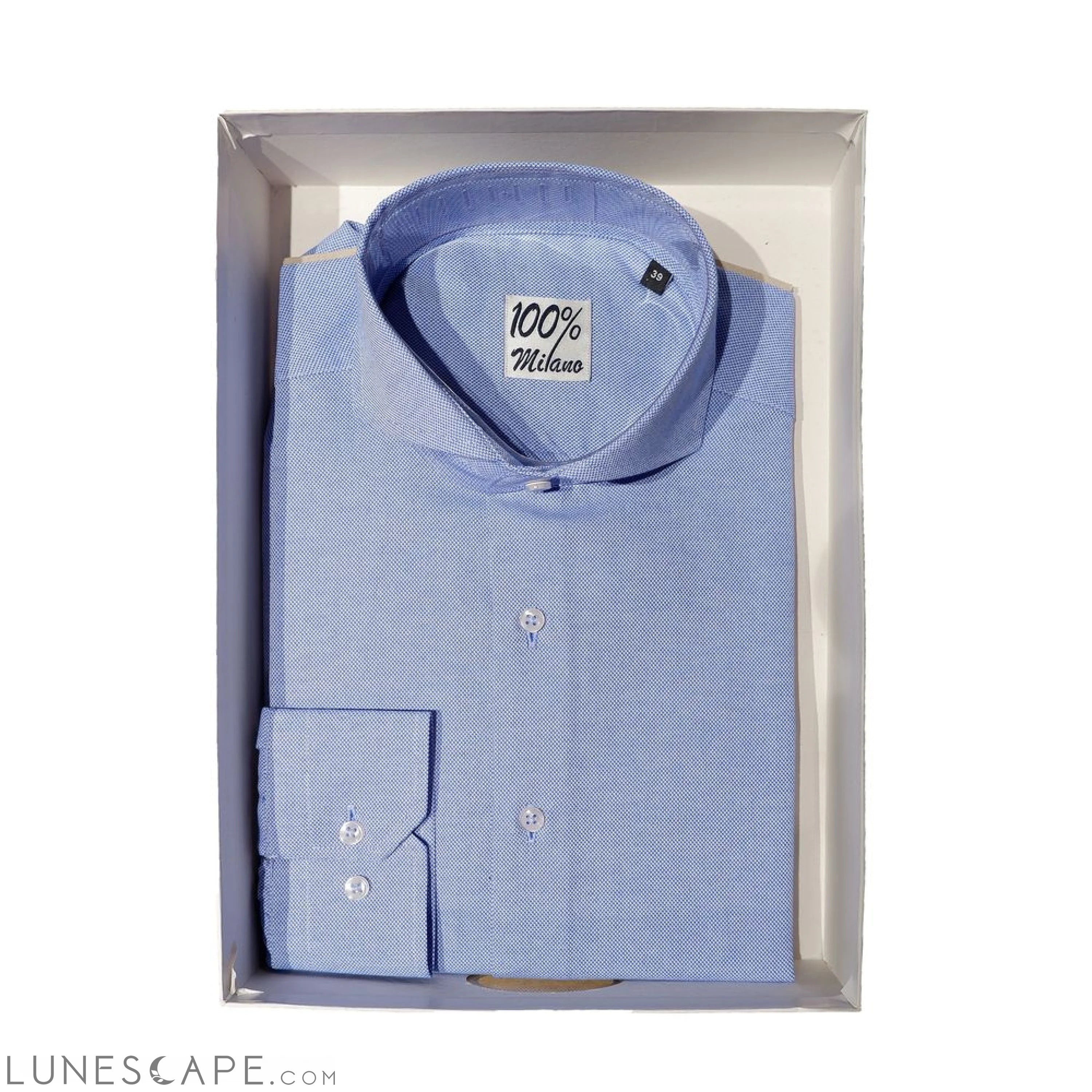 Lunescape Made in Italy Elegant Light Blue Oxford Shirt LUNESCAPE