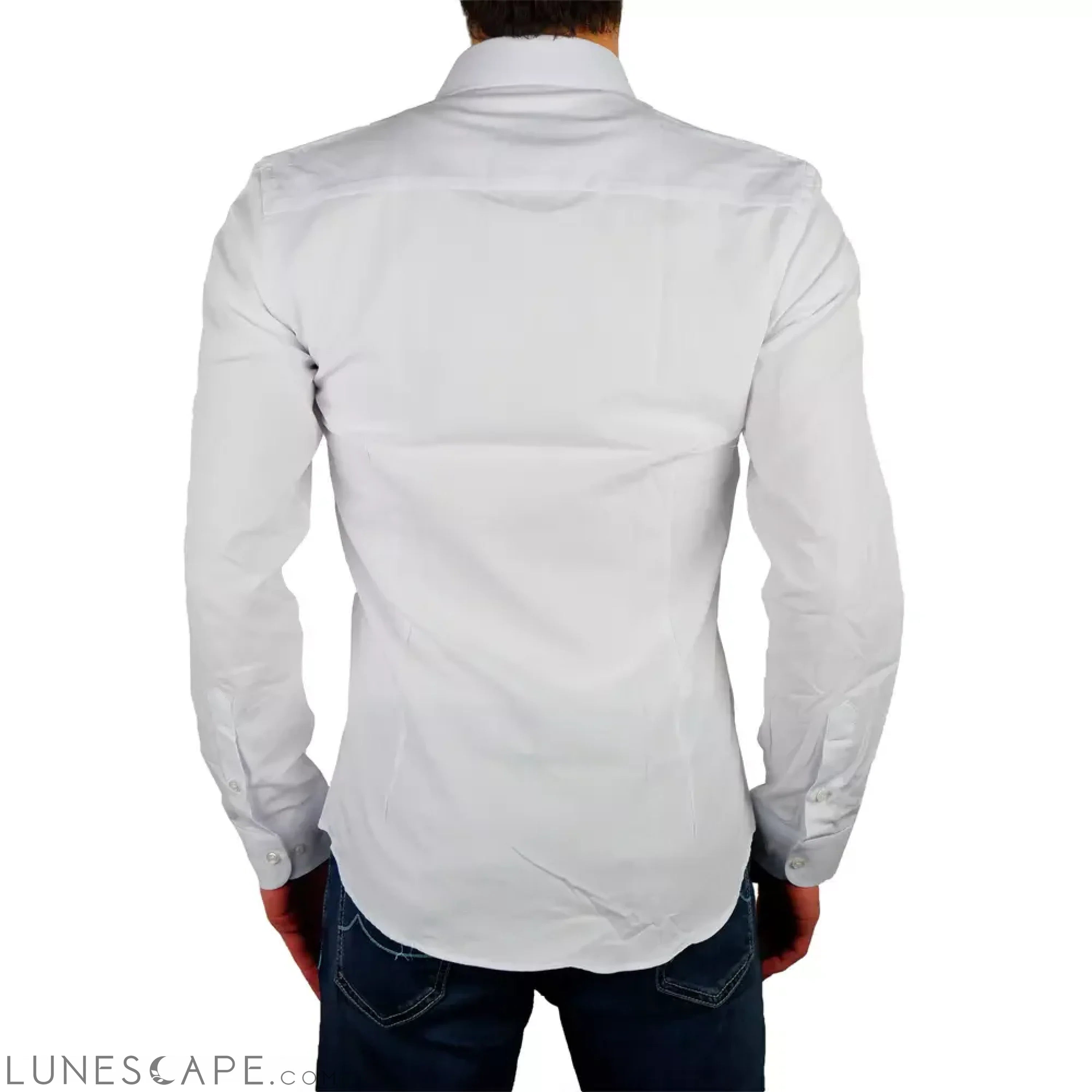 Lunescape Made in Italy Elegant Milano White Oxford Shirt LUNESCAPE