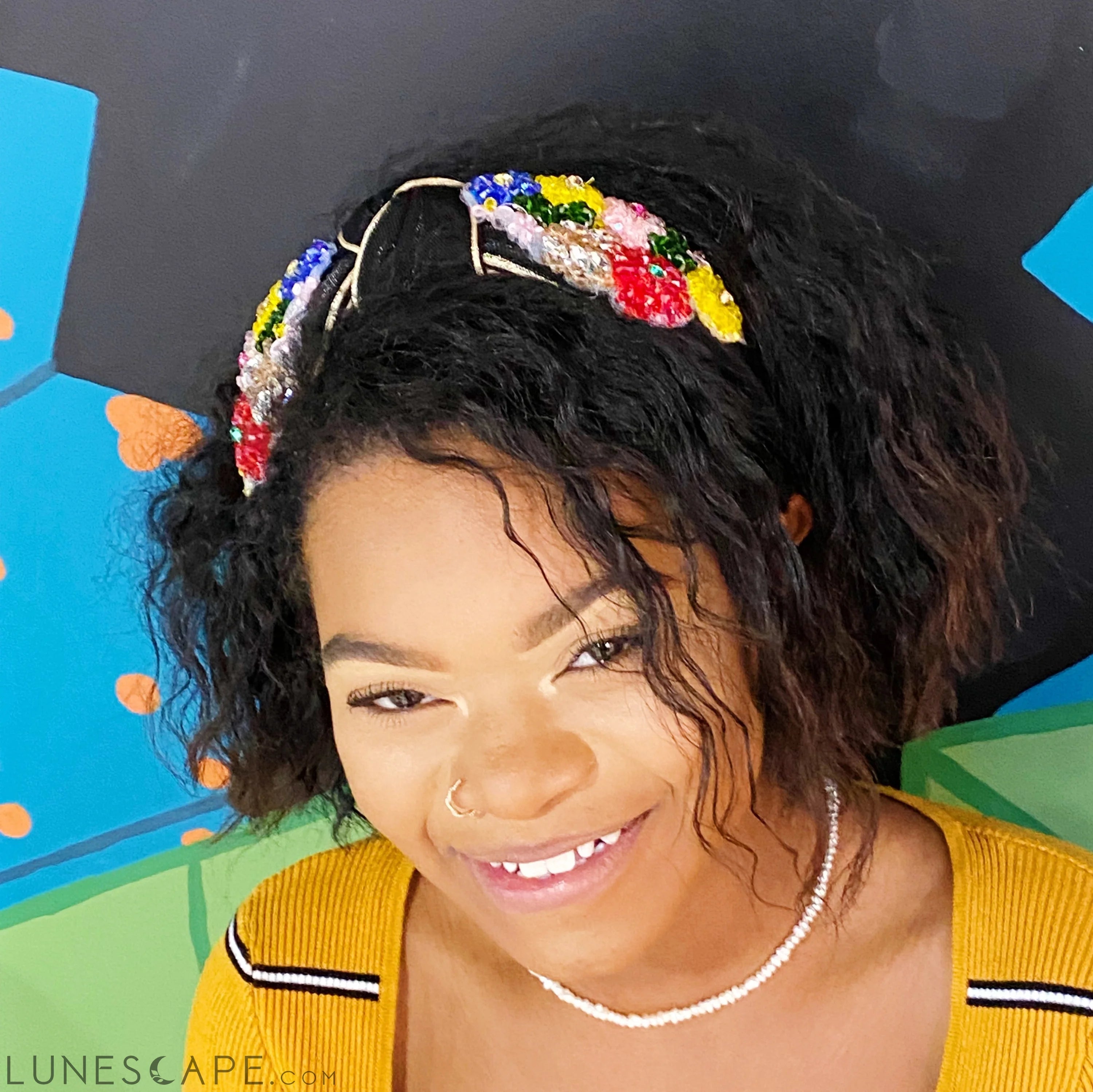Luxe Flower Bead Headband LUNESCAPE