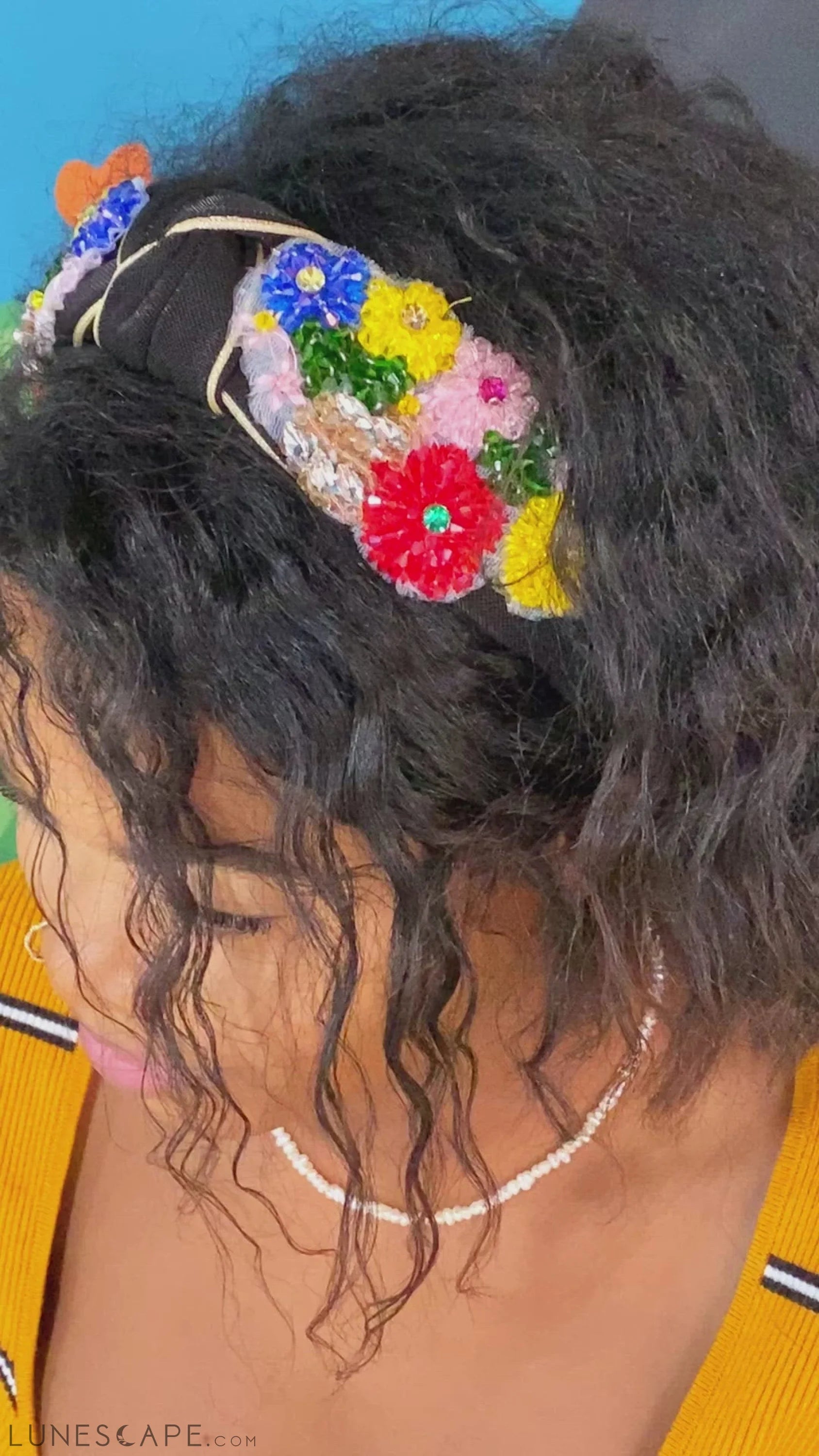 Luxe Flower Bead Headband LUNESCAPE