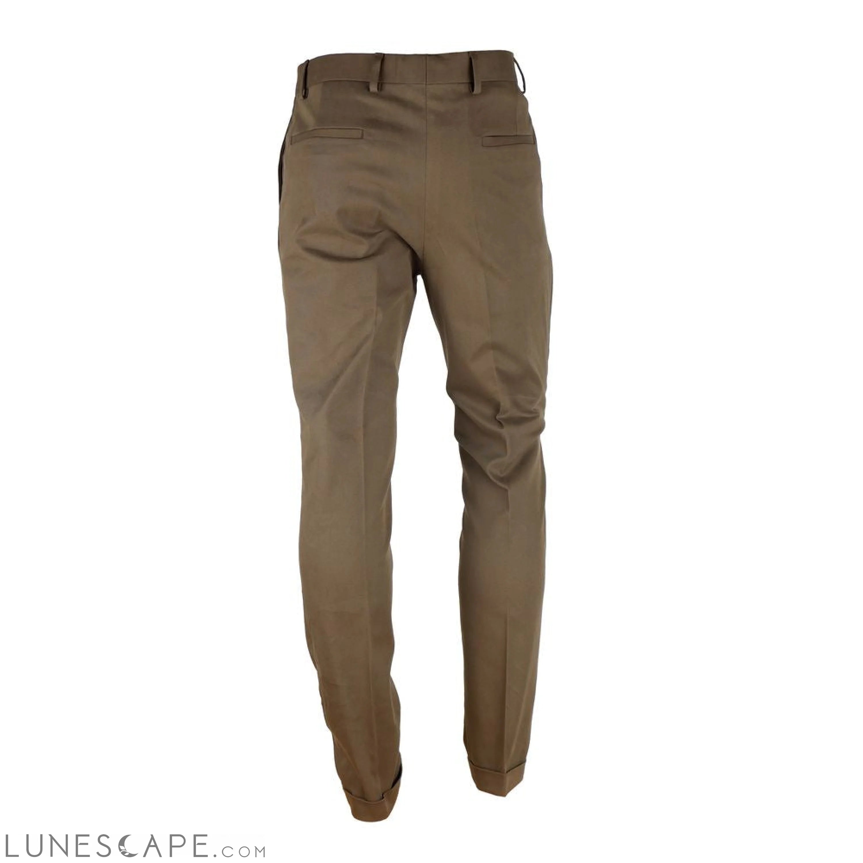 Made in Italy Brown Wool Men's Trousers LUNESCAPE