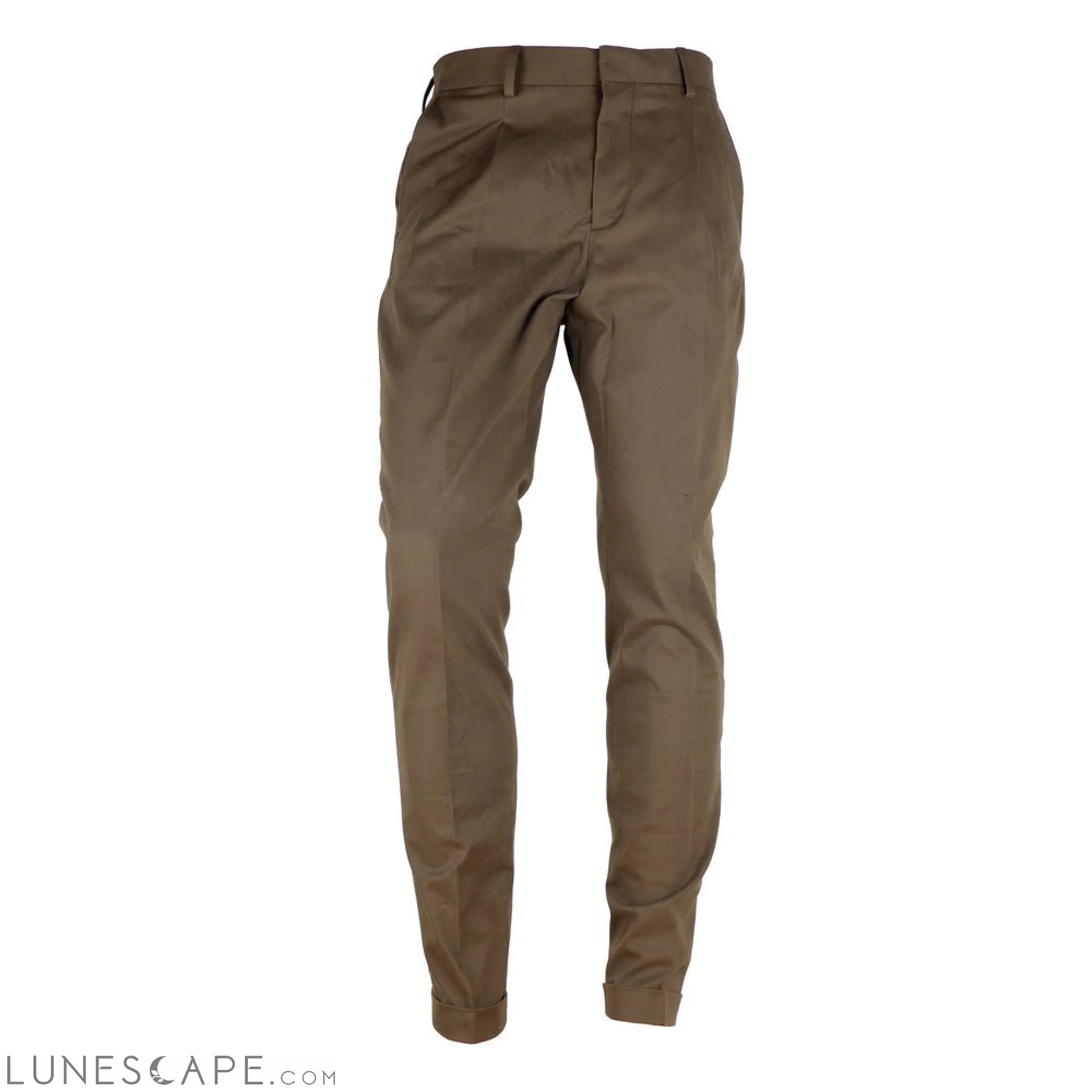 Made in Italy Brown Wool Men's Trousers LUNESCAPE